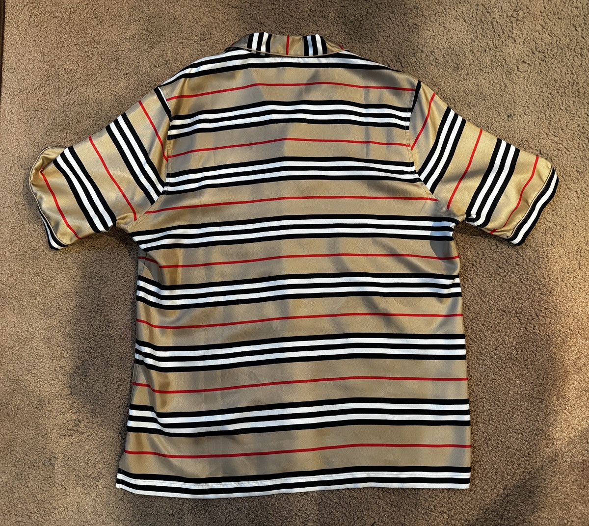 Burberry × Supreme Burberry X Supreme Silk Button Shirt, Size XL Size US XL / EU 56 / 4 - 8 Thumbnail