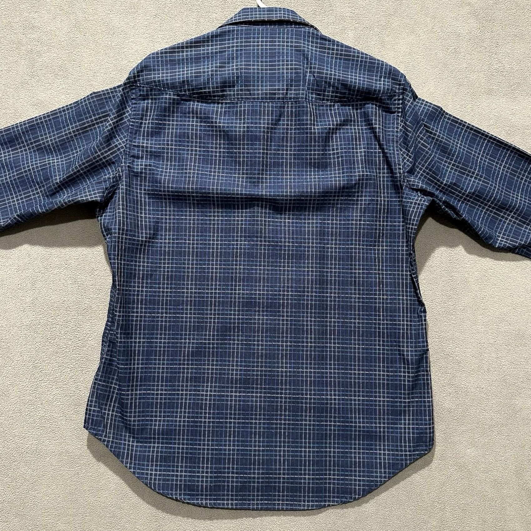Robert Graham Robert Graham Shirt Mens Medium Blue Plaid Flip Cuff Classic Fit Contrast Trim Size US M / EU 48-50 / 2 - 3 Thumbnail