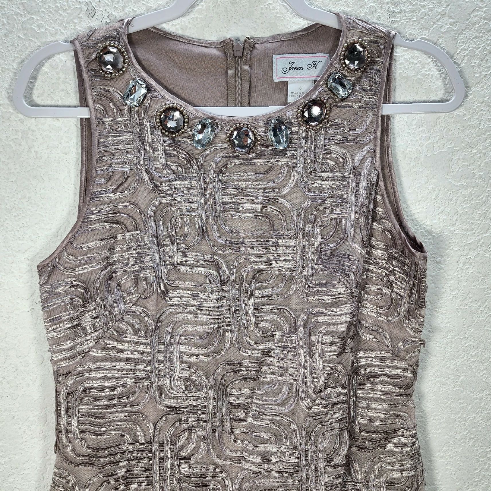 Pinko Womens Jessica H Pink Sleeveless Short Dress Shiny Embellished Stones Lined Mini Party/Cocktail Wedding Sz 6 Size M / US 6-8 / IT 42-44 - 3 Thumbnail