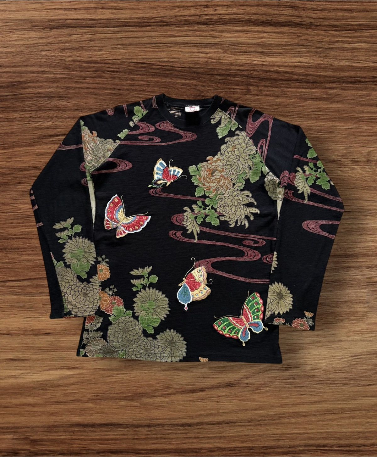 Vintage Sukajan Japanese Clasic Scrip Long Sleeve Tee