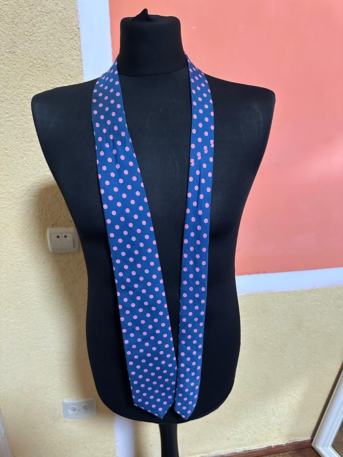 Luigi Borrelli Borrelli Napoli Blue Floral Silk Tie Size ONE SIZE - 1 Thumbnail