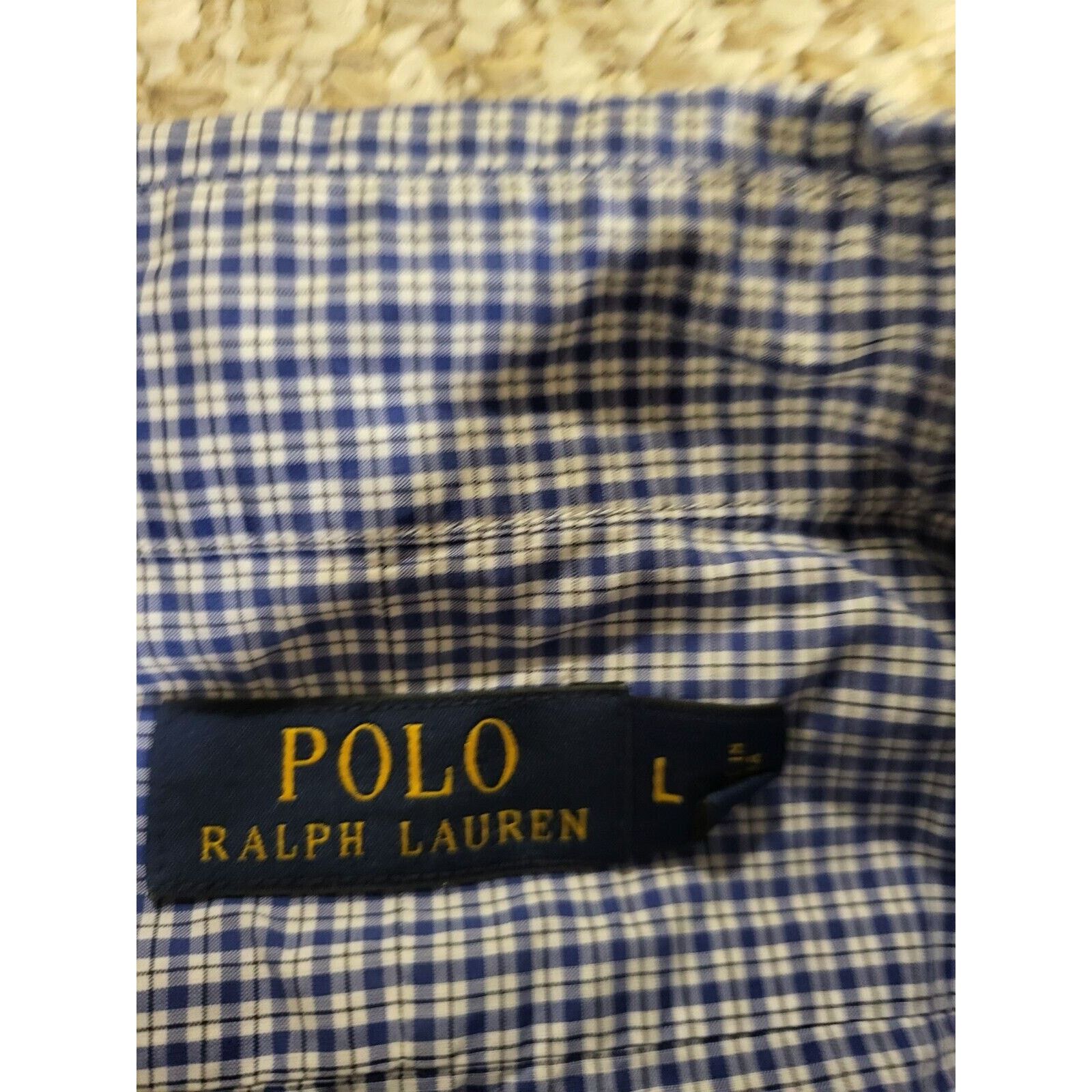 Polo Ralph Lauren Polo Ralph Lauren Mens Dress Shirt Size Large, Blue Plaid Size US L / EU 52-54 / 3 - 3 Thumbnail