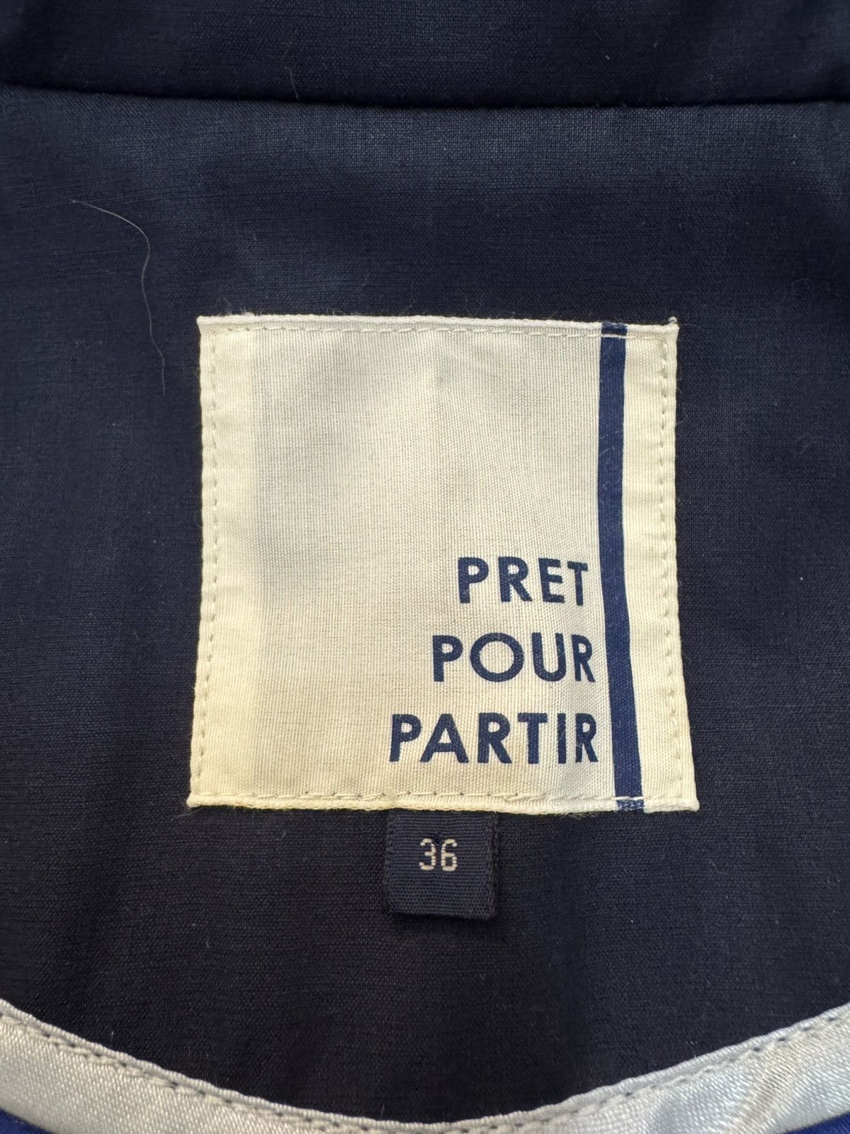 Other Pret Pour Partir Eclat Navy Waxed Cotton Trench Coat 36 S Size S / US 4 / IT 40 - 10 Thumbnail