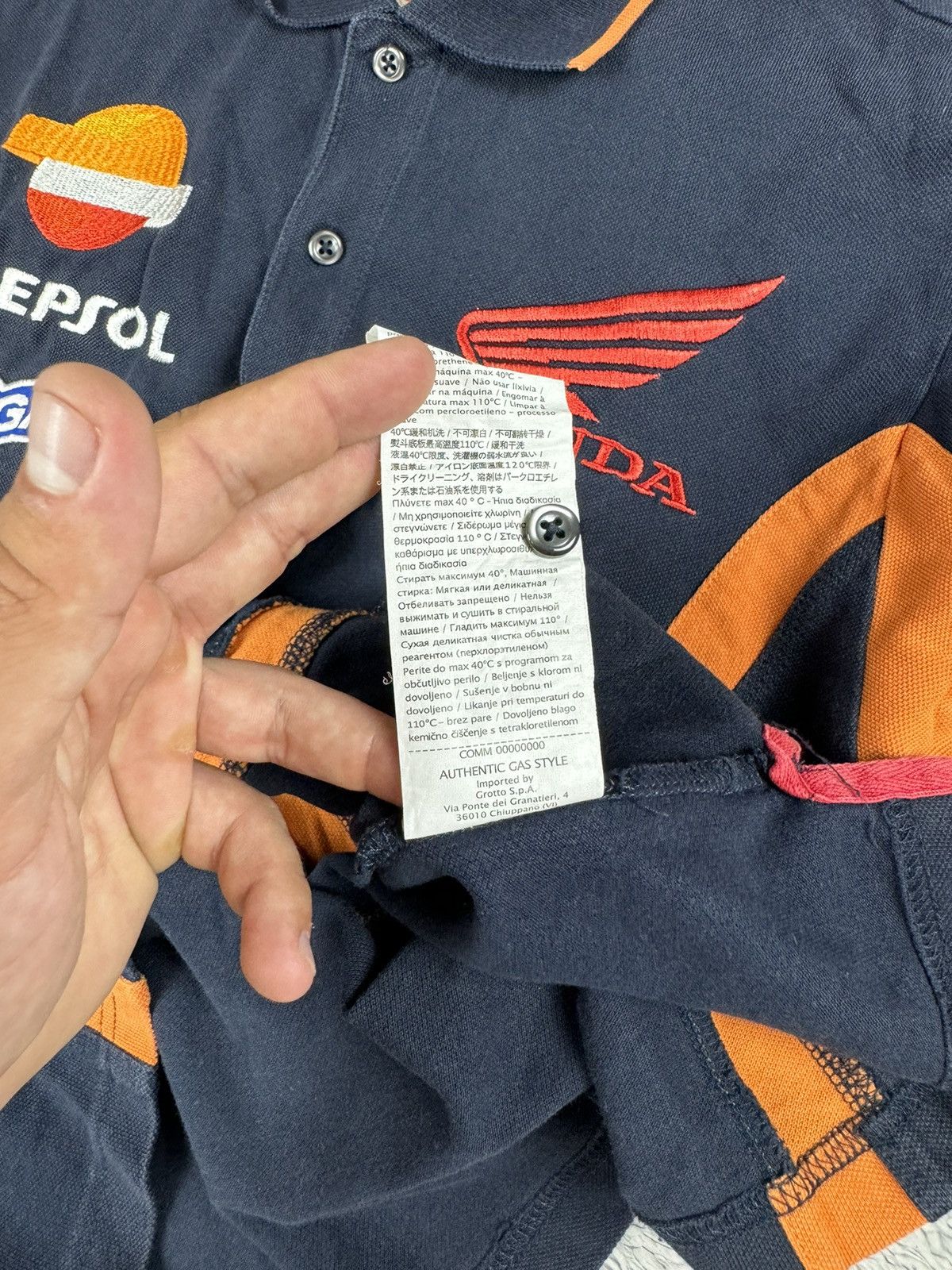 Formula 1 × Honda × Vintage Honda Gas Repsol Racing Team Polos Formula Uno F-1 M sz Size US M / EU 48-50 / 2 - 13 Thumbnail