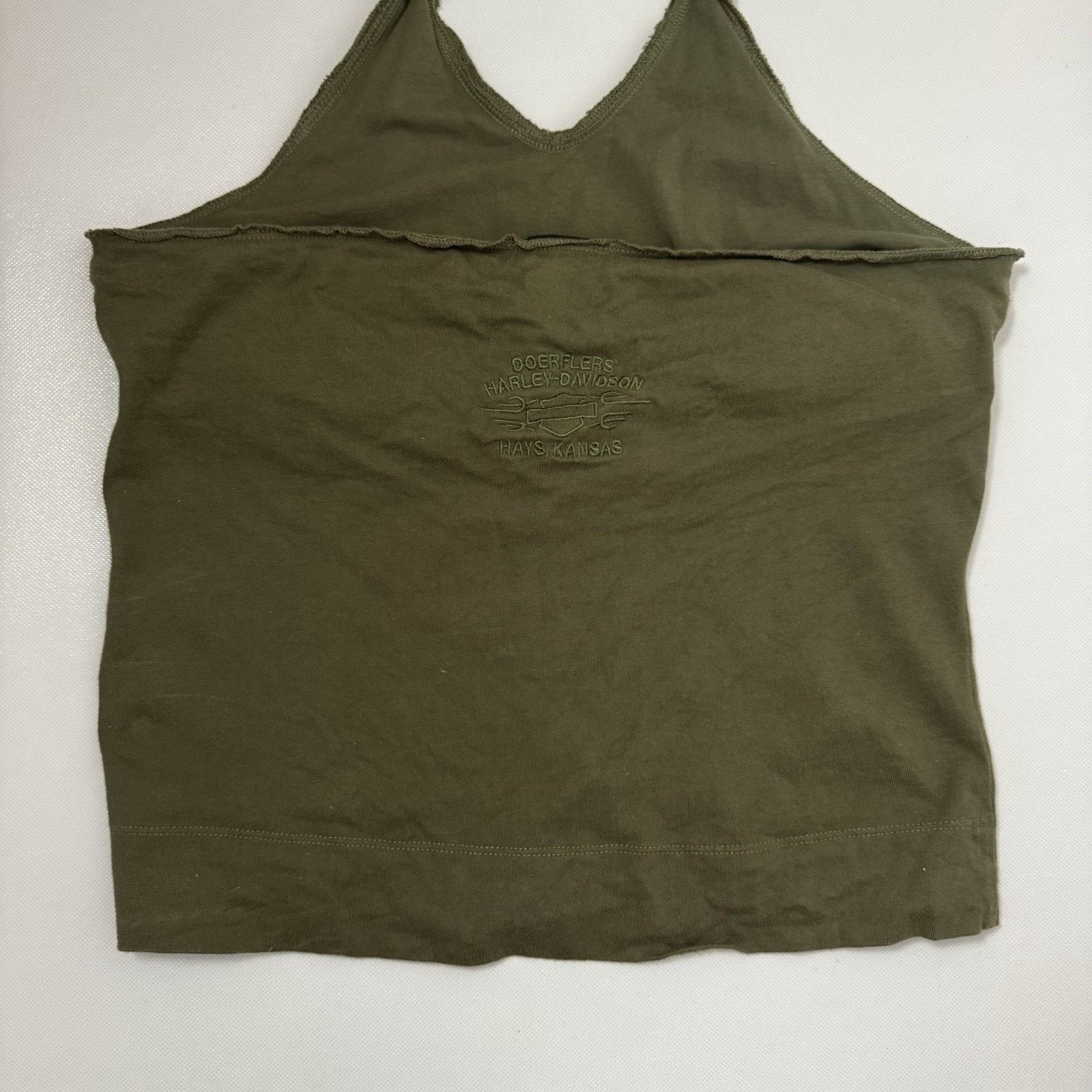 Harley Davidson Harley Davidson Halter Top Green Biker Summer Y2K Vintage Size L / US 10 / IT 46 - 2 Thumbnail