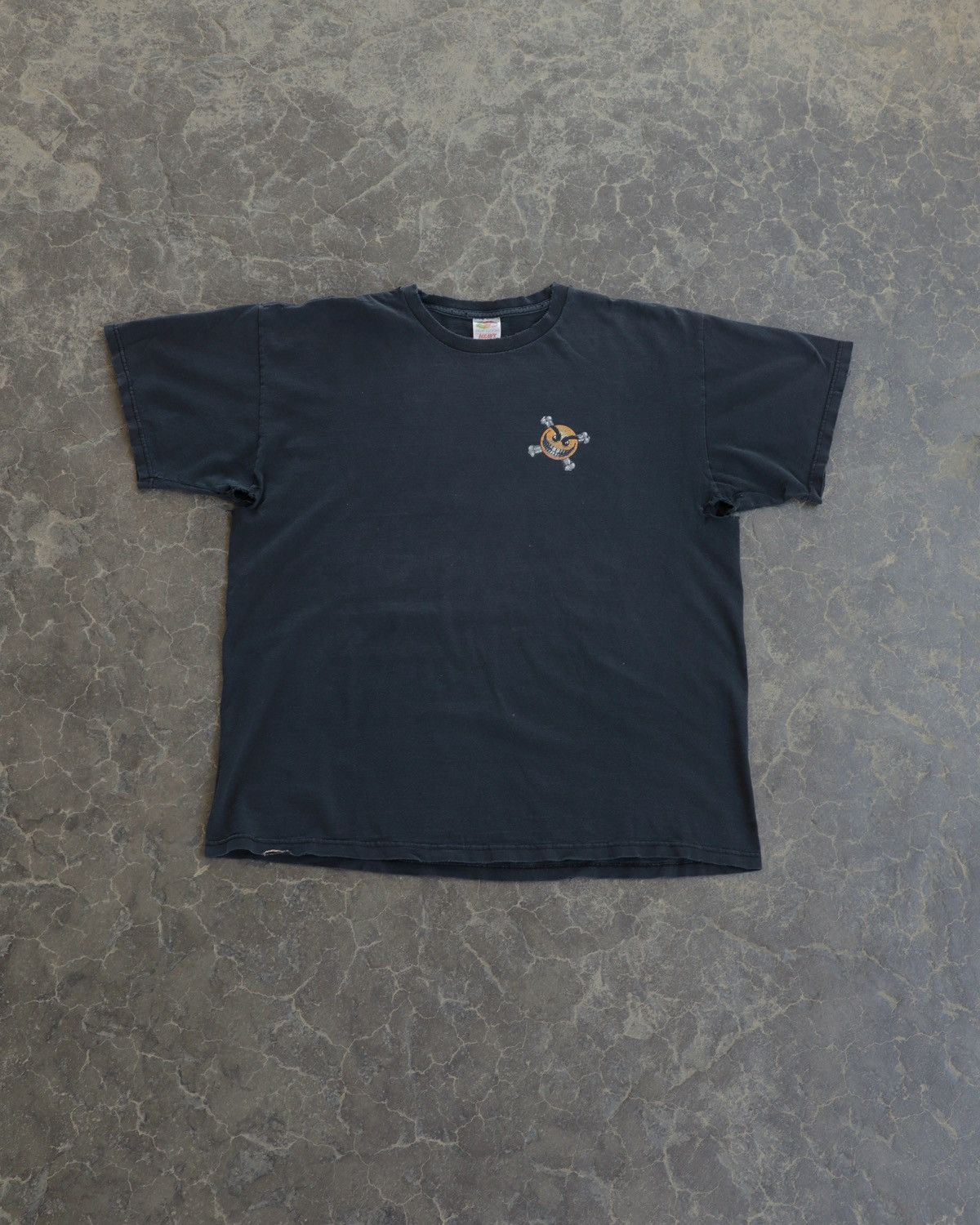 Vintage Vintage Archive Have A Psychotic Day Navy Tee Band Skull USA Size US L / EU 52-54 / 3 - 5 Thumbnail