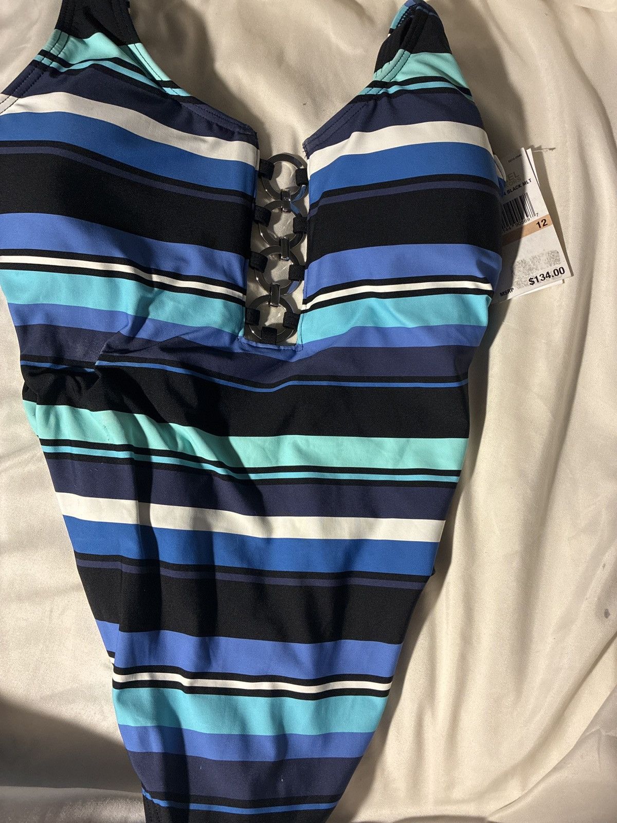 Michael Kors Michael Kors One Piece Swimsuit - Stripes Size ONE SIZE - 5 Thumbnail