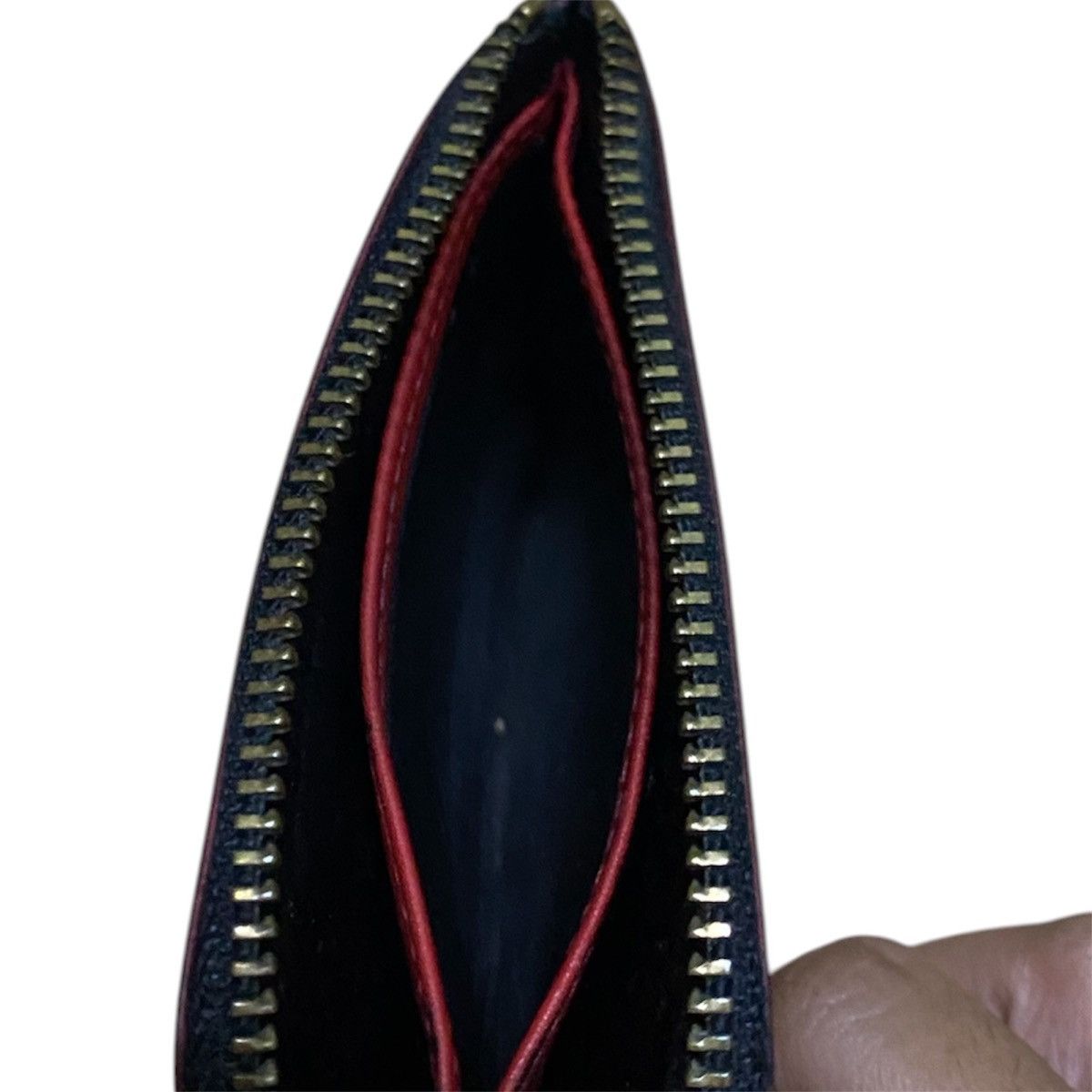 Comme des Garcons Comme Des Garcons Red Leather zip coin Wallet Size ONE SIZE - 5 Thumbnail