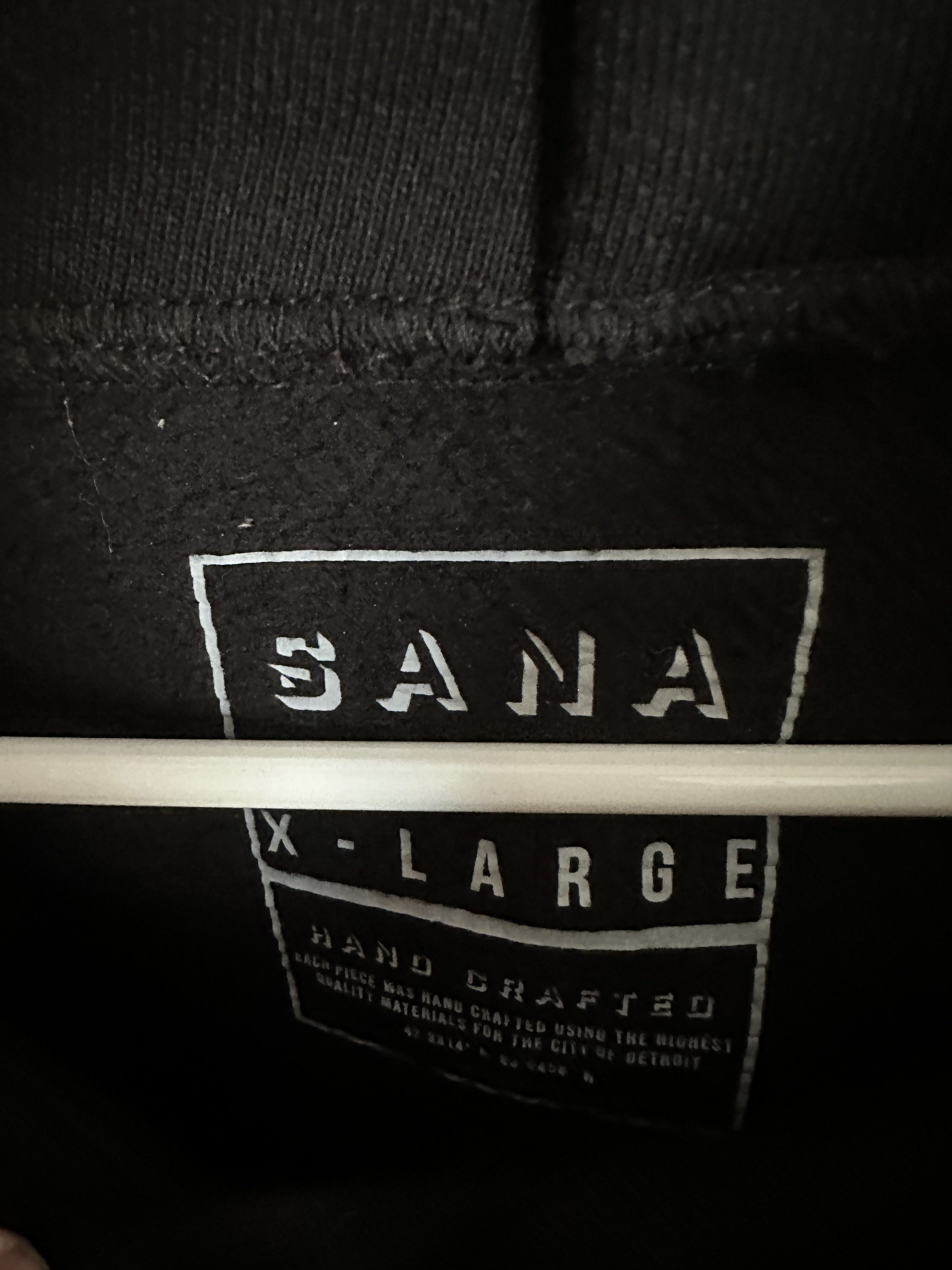 SANA Sana Detroit Michigan Rivalry Hoodie Sweatshirt Black Size US XL / EU 56 / 4 - 3 Thumbnail