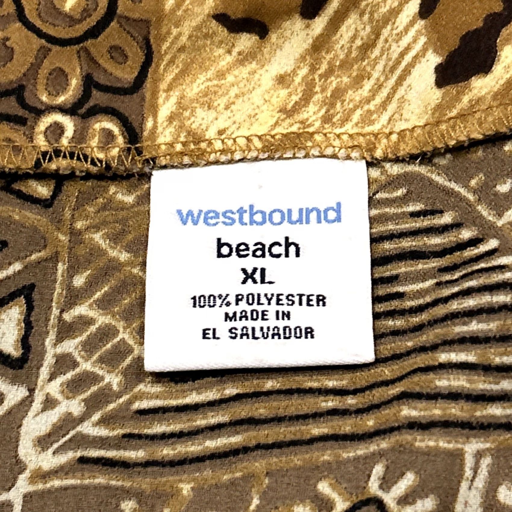 Vintage Westbound Top Womens XL Tunic Abstract Tropical Beach Polyester A35 Size XL / US 12-14 / IT 48-50 - 2 Thumbnail