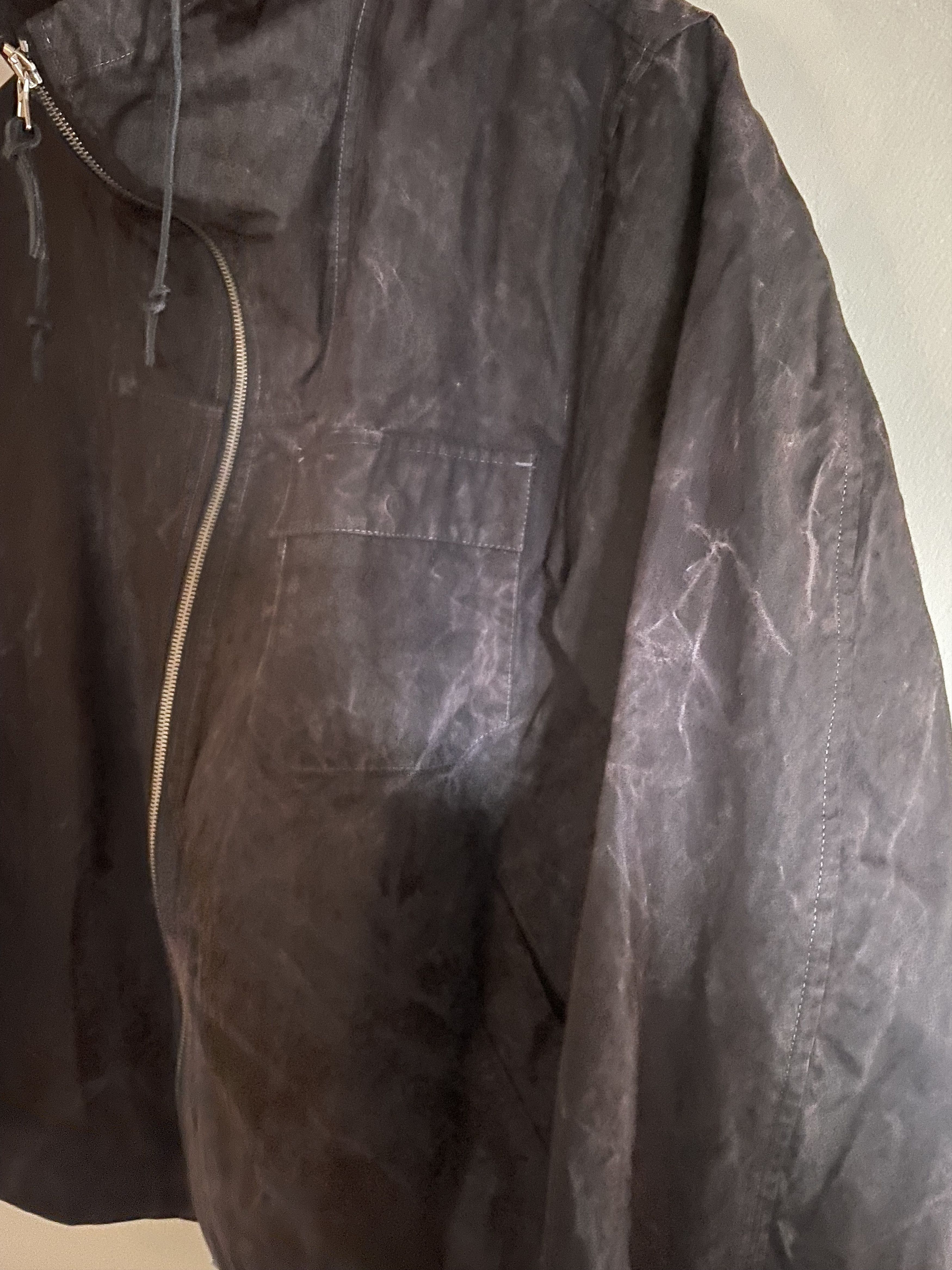 Albam Albam Cotton Hand-Dyed Charcoal Grey Distressed Jacket, Med Size US M / EU 48-50 / 2 - 4 Thumbnail