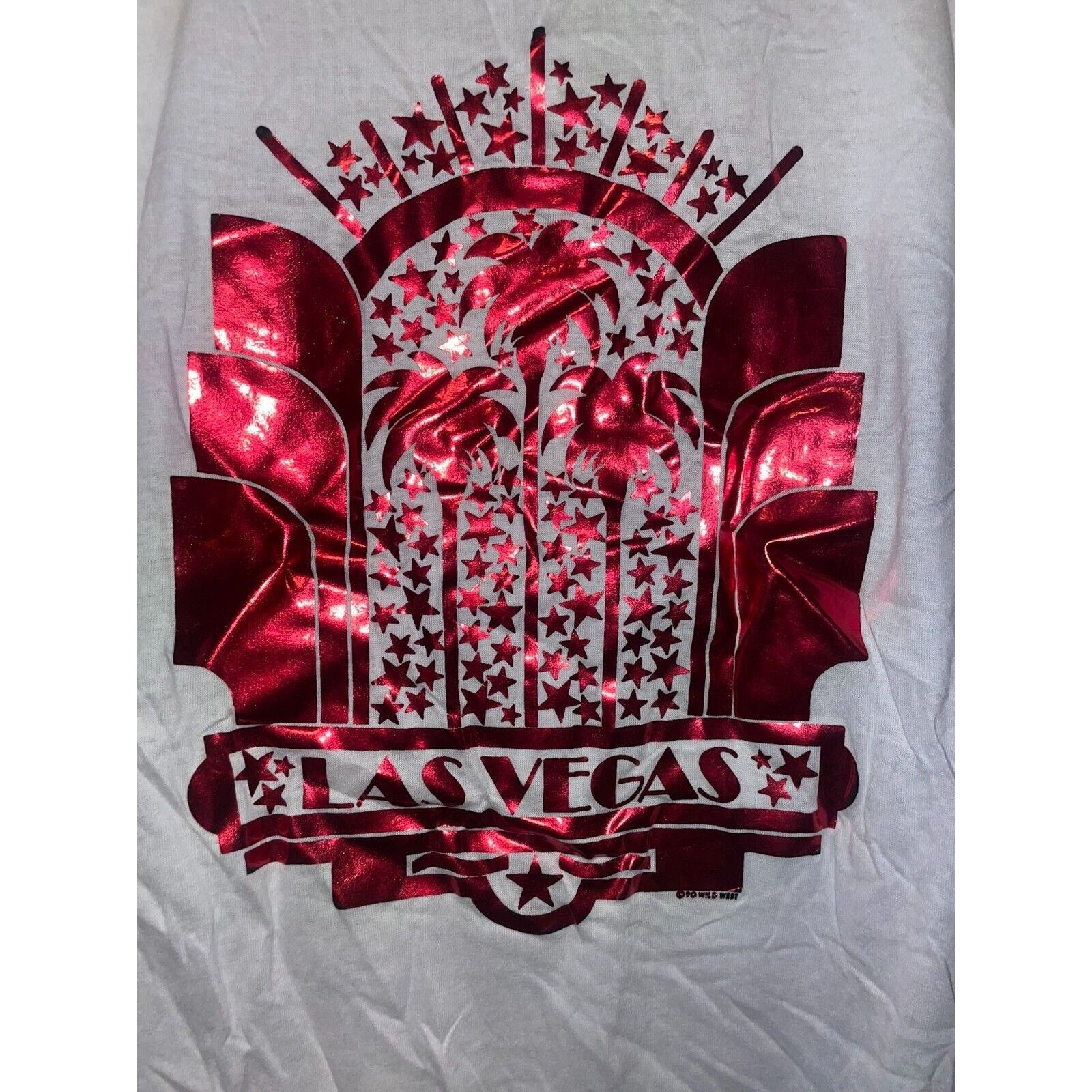 Jerzees Vintage Las Vegas Shirt Las Vegas Red Graphic White M Tee Size US M / EU 48-50 / 2 - 2 Thumbnail