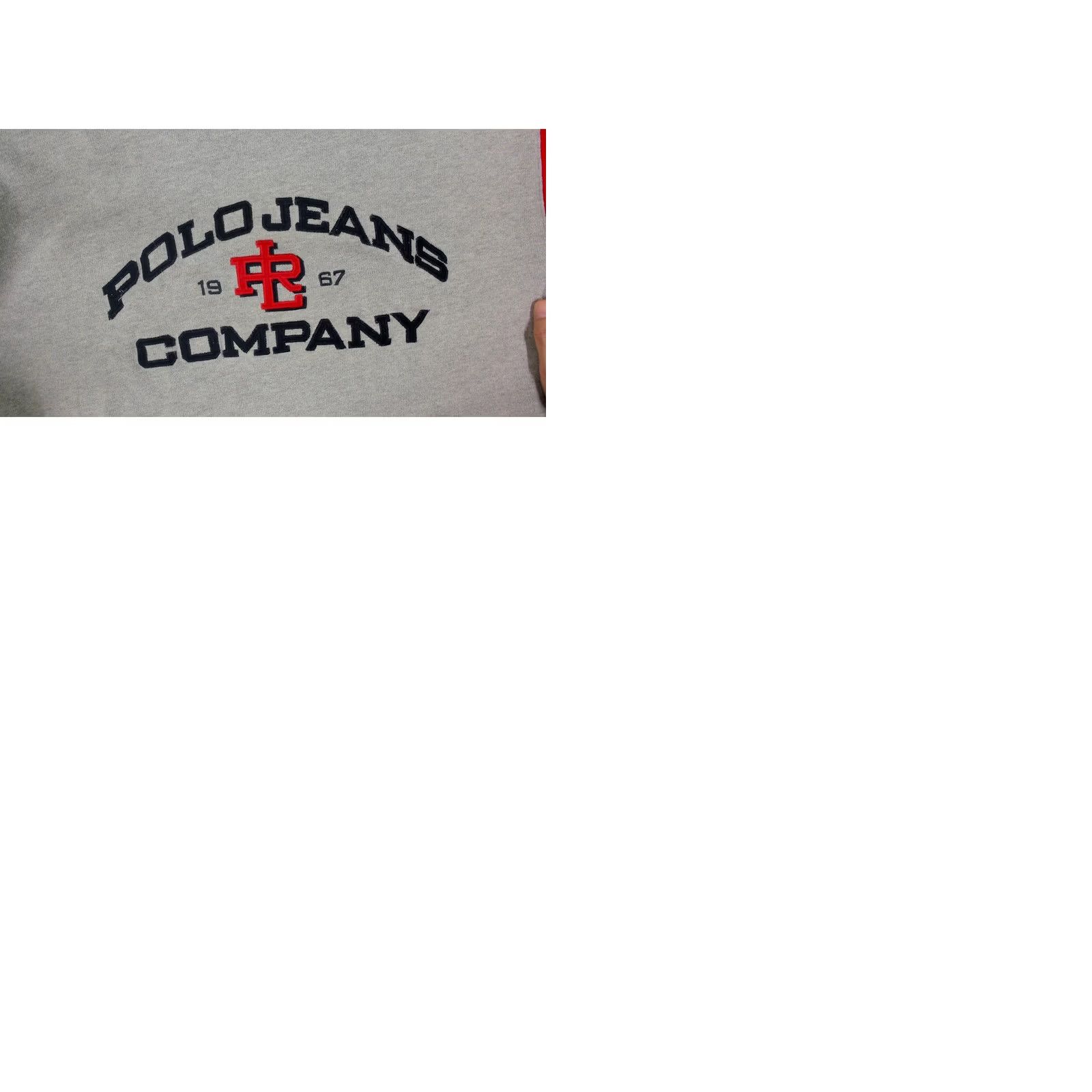 Ralph Lauren VINTAGE Polo Jeans Co. by Ralph Lauren 67 Thermal Sweater Mens XL Gray Y2K 90s Patch Logo Elbow Patch Crew Neck Long Sleeve Knit Size US XL / EU 56 / 4 - 9 Thumbnail