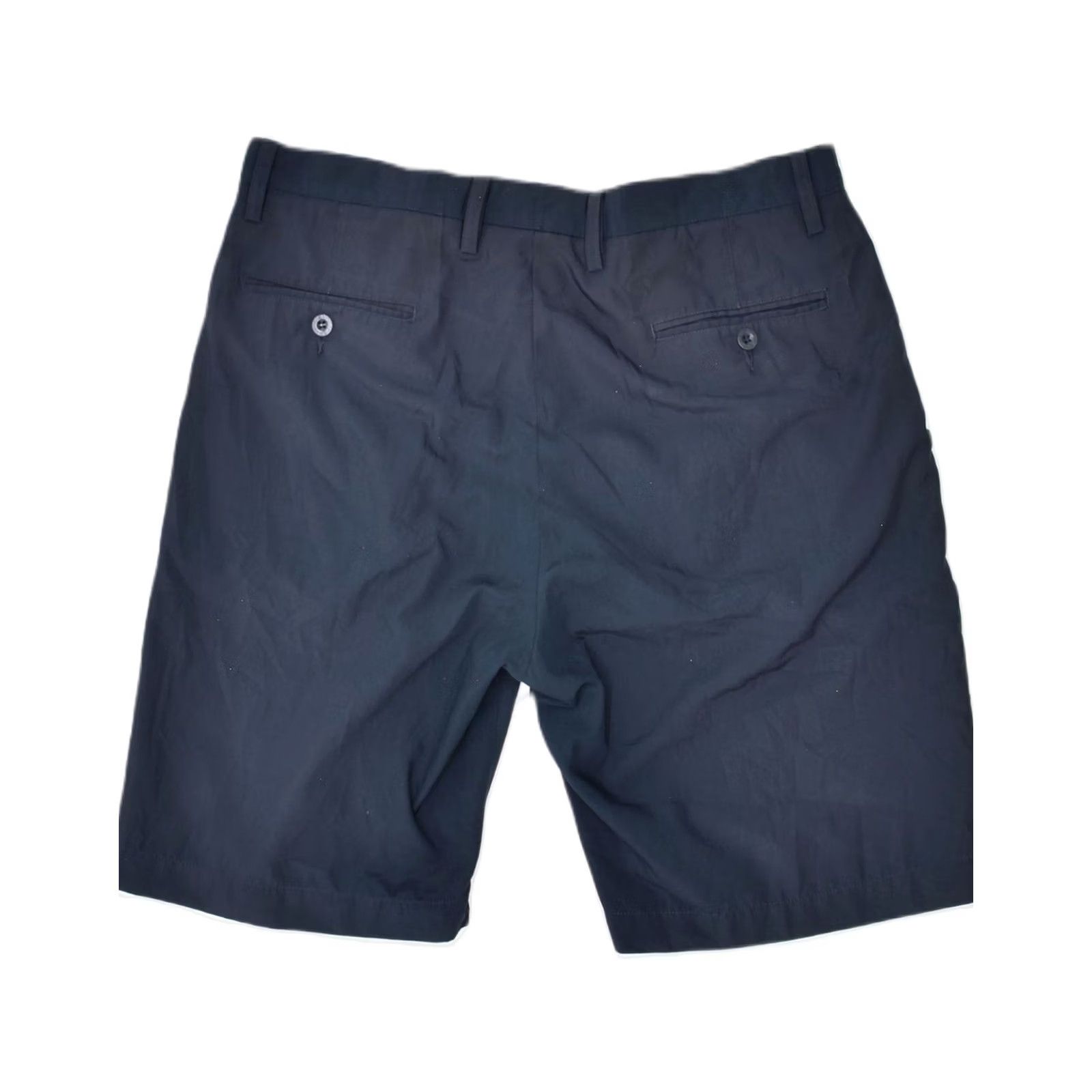 Vintage CHERVO Womens Chino Shorts Navy Blue XL EU 46 Polyester Size 40" / US 18 - 2 Thumbnail