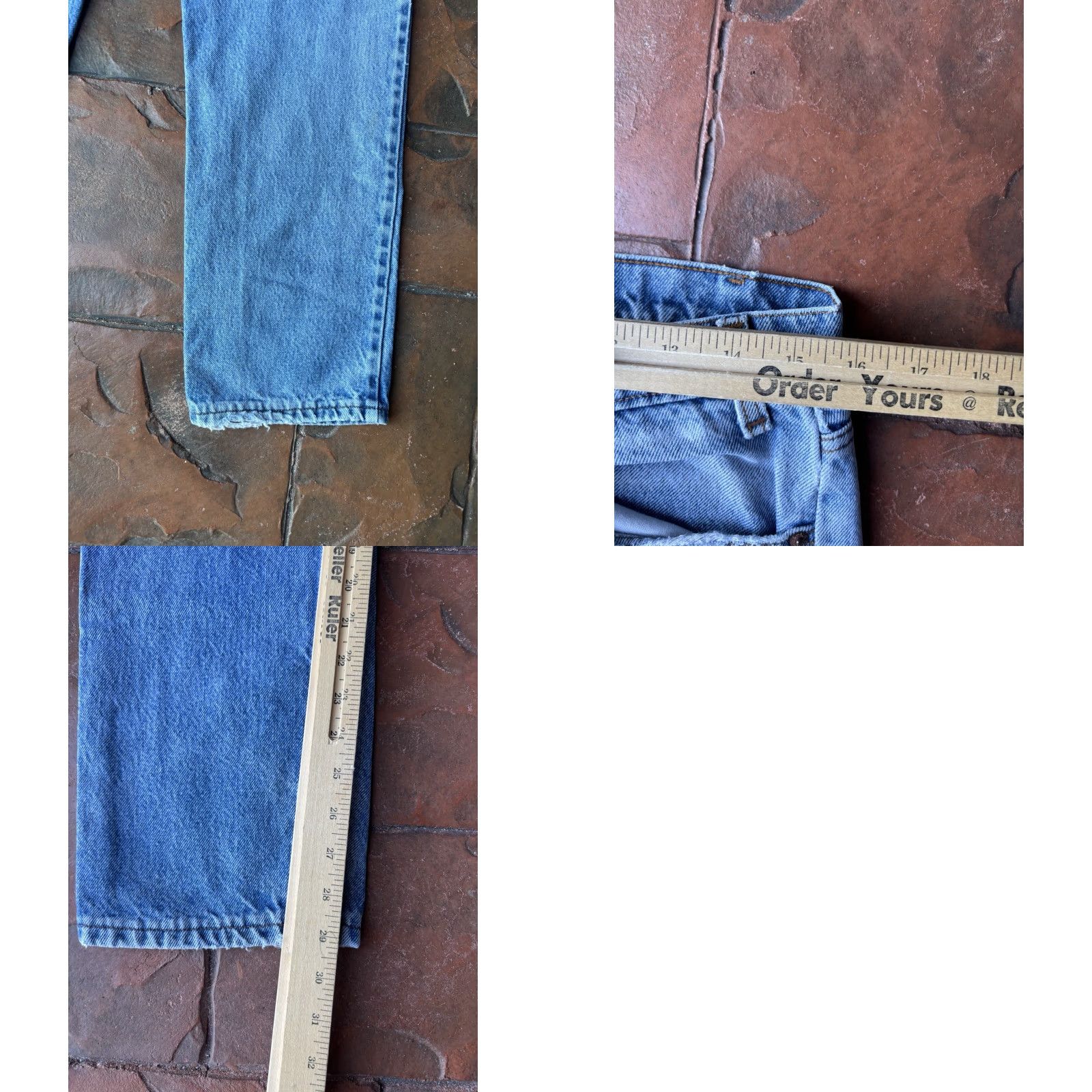 Levi's VINTAGE Levi's 505 Jeans Men Regular 33x32 Light Blue 90s Grunge USA Made Denim 5-Pocket Design Size US 33 - 10 Thumbnail
