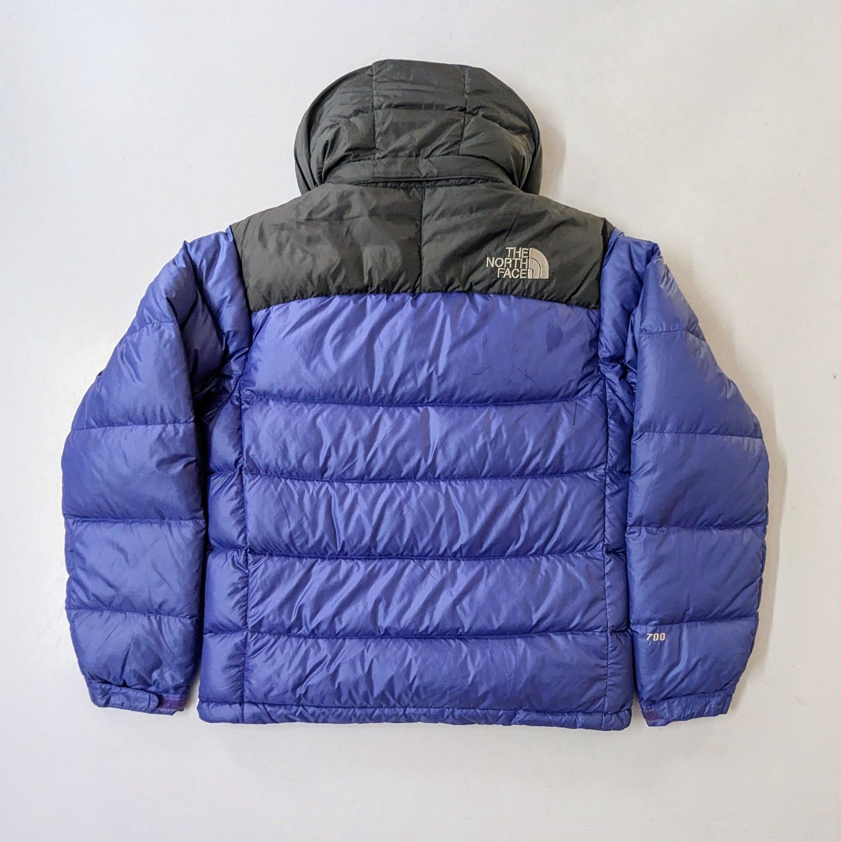 The North Face puffer jacket 700 retro nuptse grey and blue