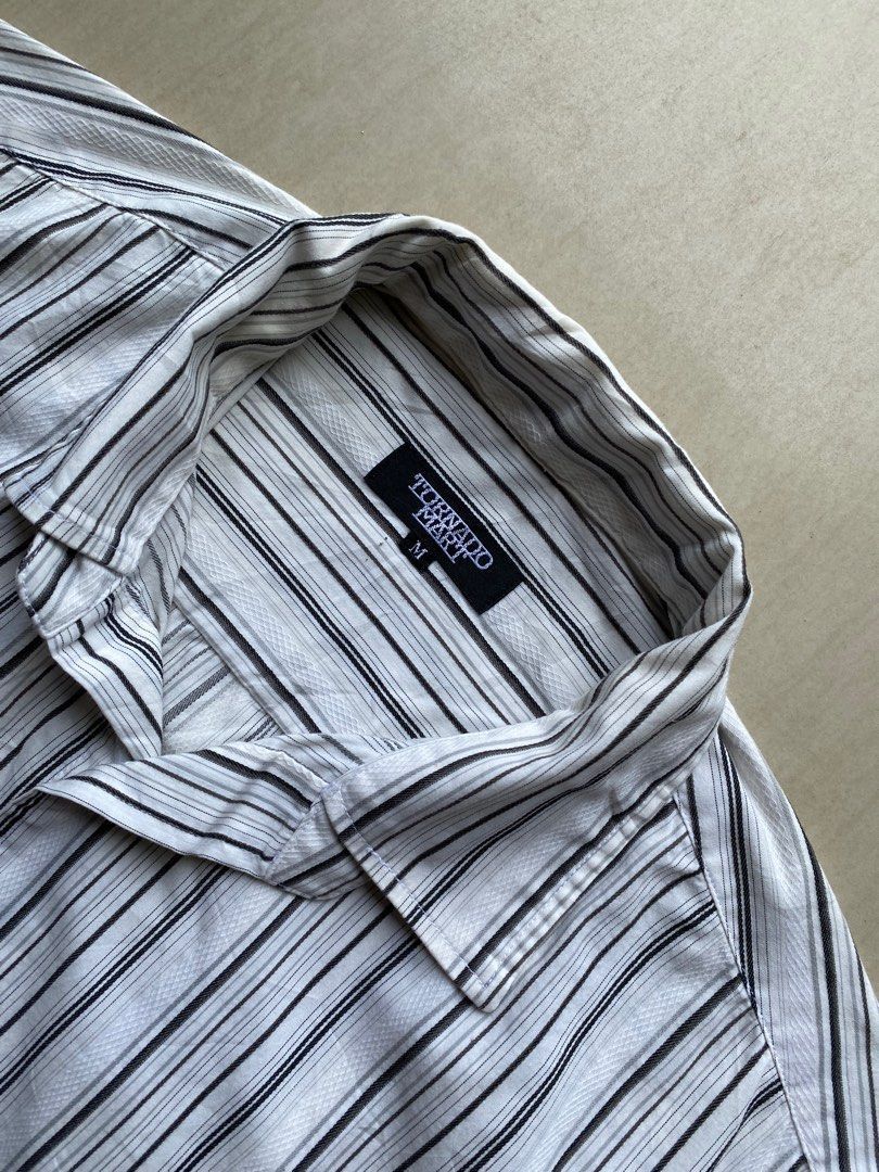 Tornado Mart Tornado Mart stripe shirt Size US M / EU 48-50 / 2 - 2 Thumbnail