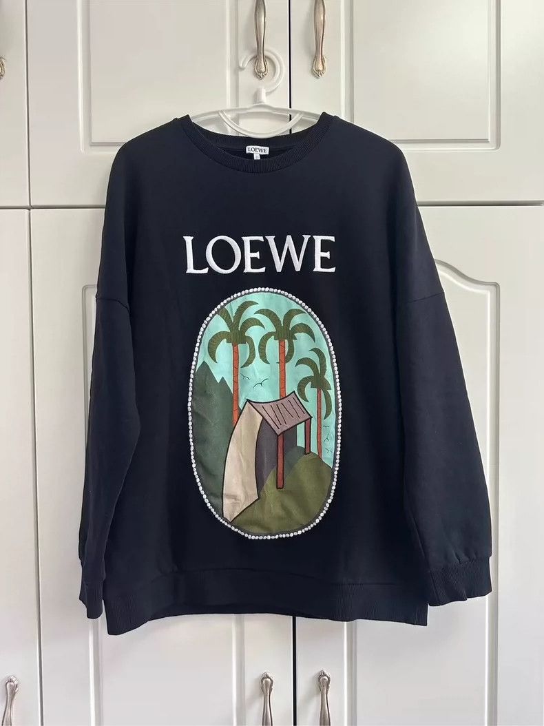 Loewe LOEWE Embroidered logo hoodie Size XS / US 0-2 / IT 36-38 - 1 Thumbnail