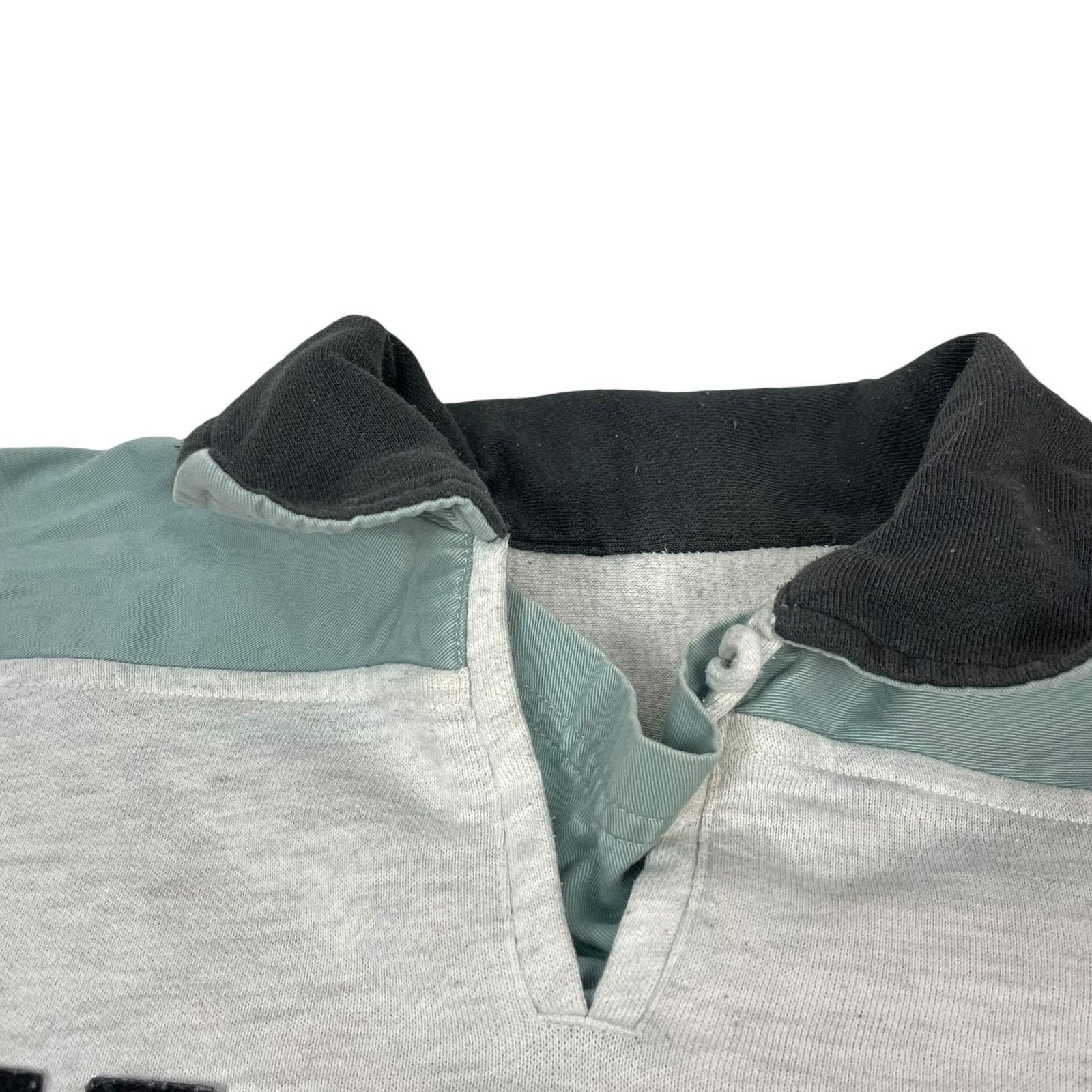 Nike × Vintage Vintage Nike Men Gray Swoosh Collared Long Sleeve Polo Shirt Size US L / EU 52-54 / 3 - 3 Thumbnail