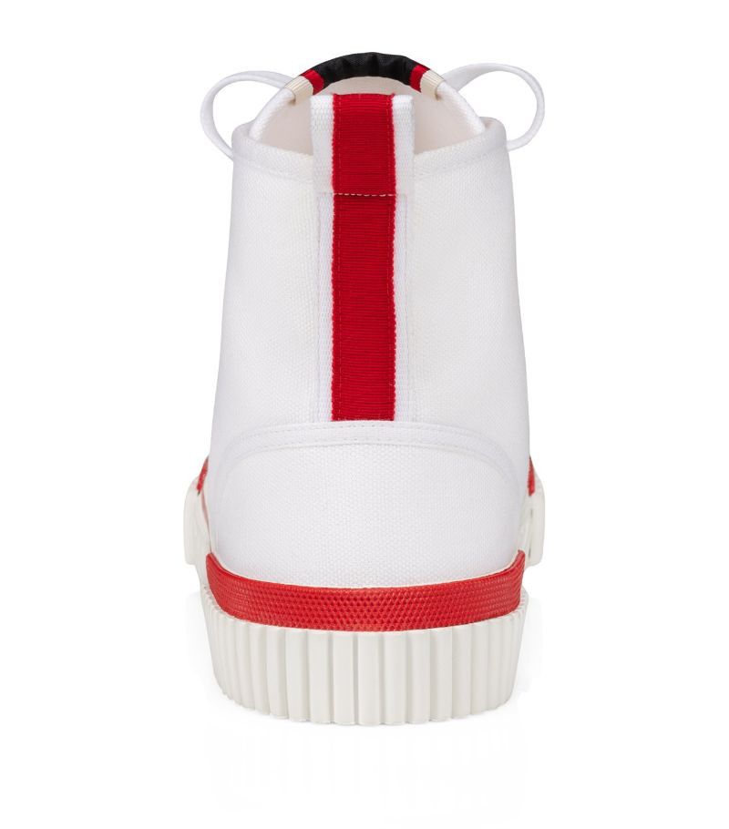 Christian Louboutin o1s1wg110924 Pedro Flat Olona High Sneaker in White Size US 8 / EU 41 - 3 Thumbnail