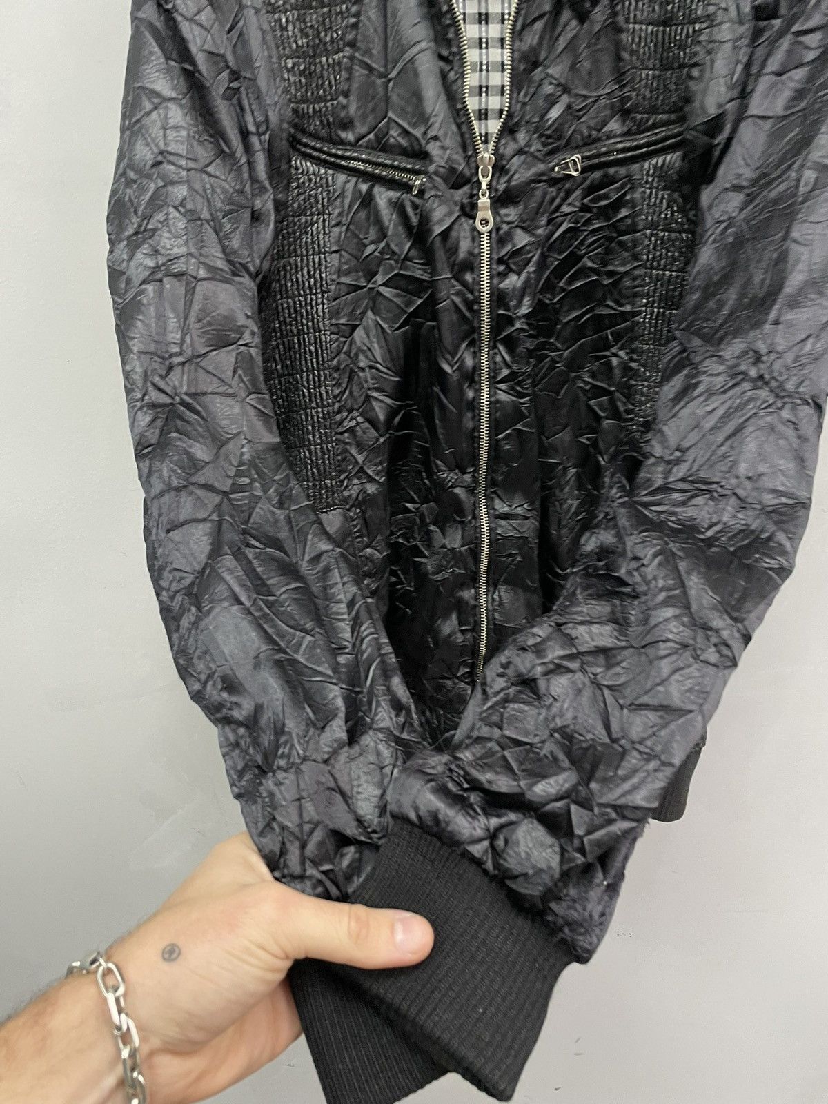14th Addiction Japanese if six was nine crinkle bomber jacket Y2K style Size US M / EU 48-50 / 2 - 7 Thumbnail