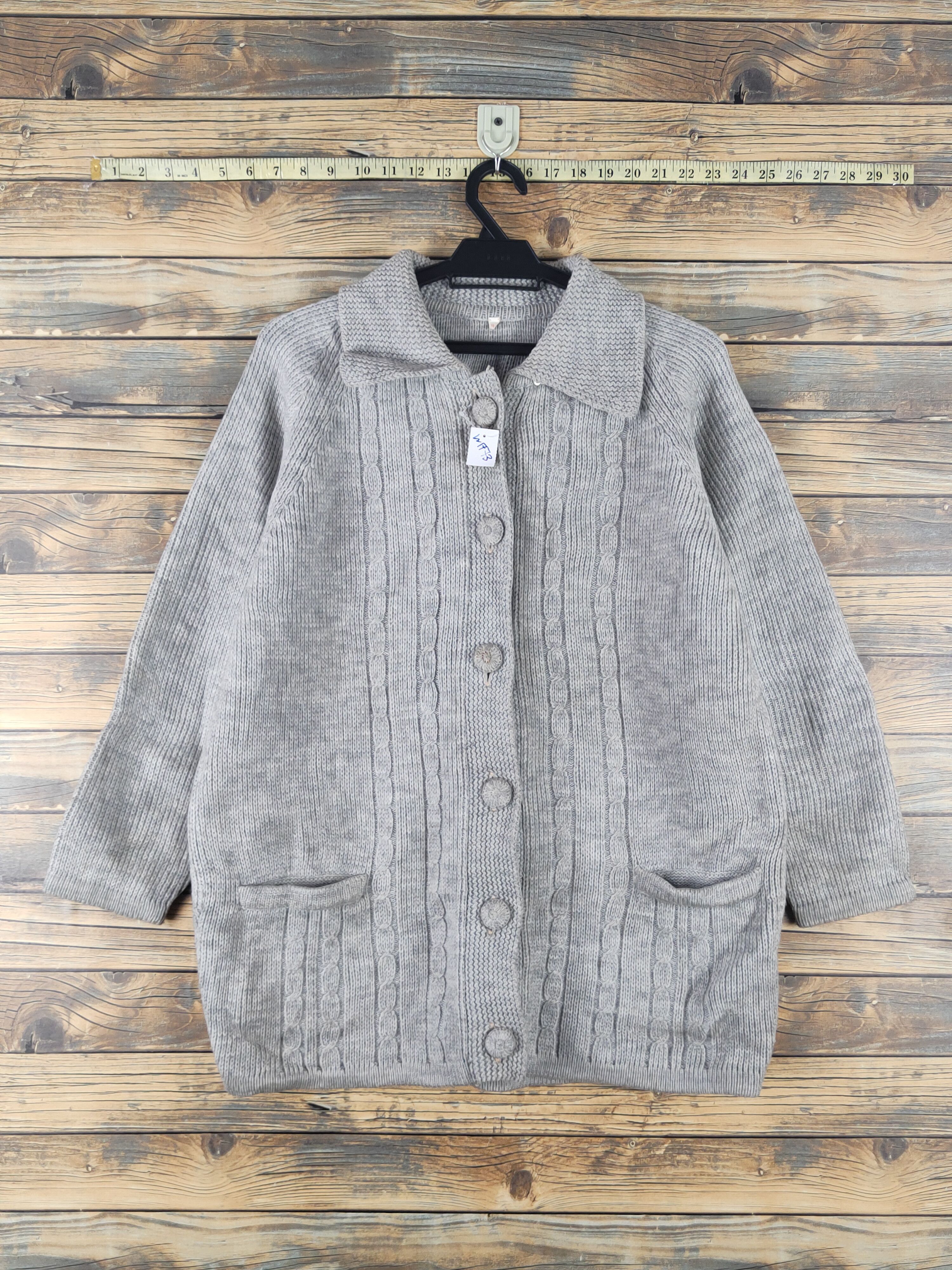 Japanese Brand × Vintage Japanese Brand Gray Knitwear Sweaters #W1773 Size US L / EU 52-54 / 3 - 1 Thumbnail