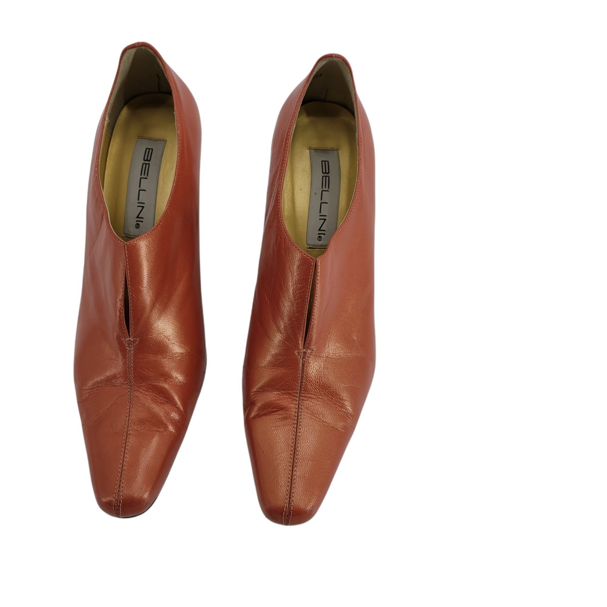 Vintage Vtg 90's Bellini Leather Pumps Sz 8 Fairycore Elfin Metallic Size US 8.5 / IT 38.5 - 2 Thumbnail
