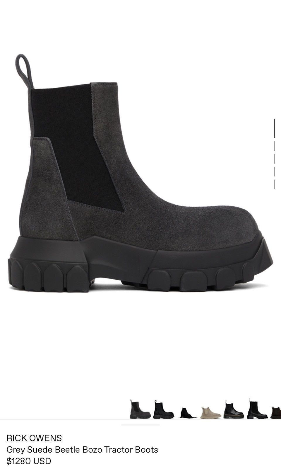Rick Owens Rick Owens Beetle Bozo Tractor Boots Size US 8.5 / IT 38.5 - 1 Thumbnail