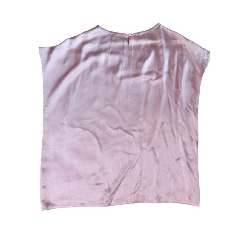Other Vintage Blush Pink Silk Blouse Minimalist Top 1980s Size M / US 6-8 / IT 42-44 - 2 Thumbnail