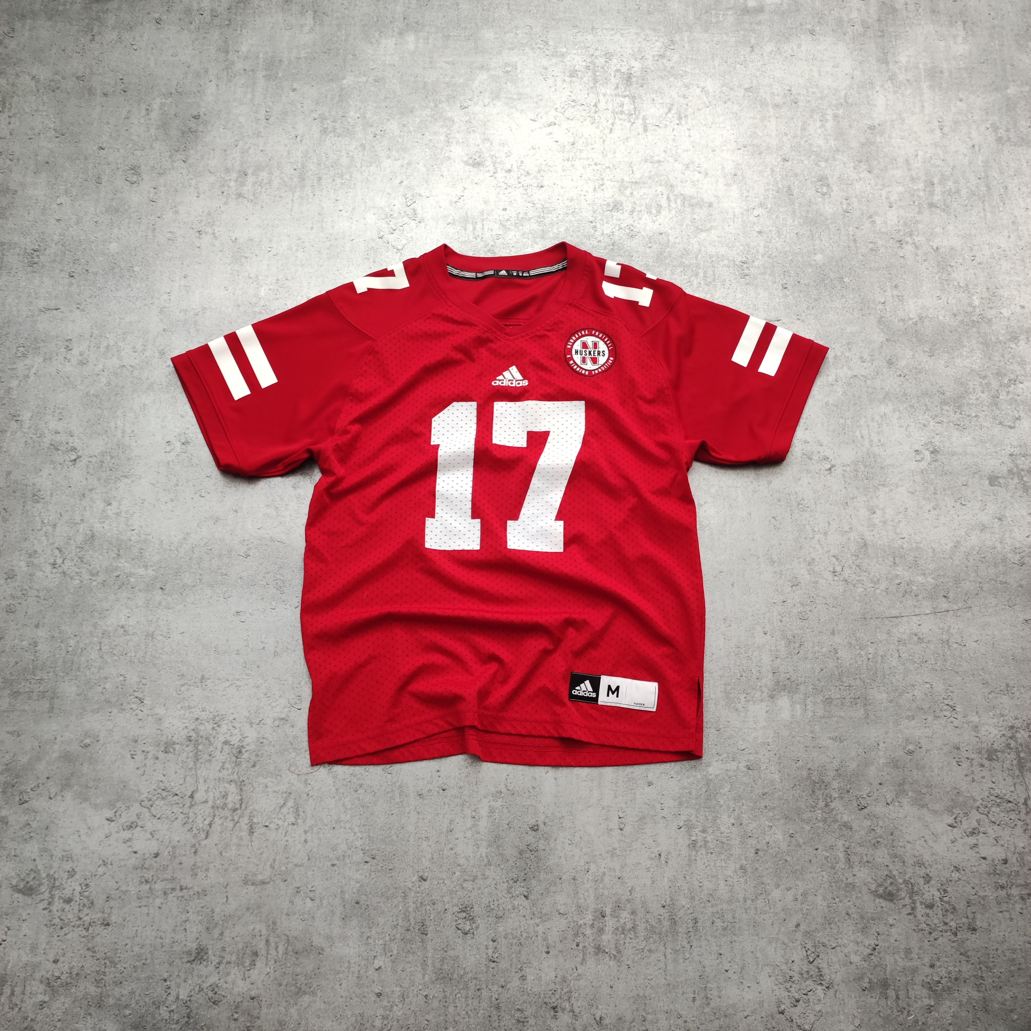 Adidas × NFL × Vintage RARE 90s Nebraska Huskers #17 NFL Football Match Jersey Size US M / EU 48-50 / 2 - 1 Thumbnail