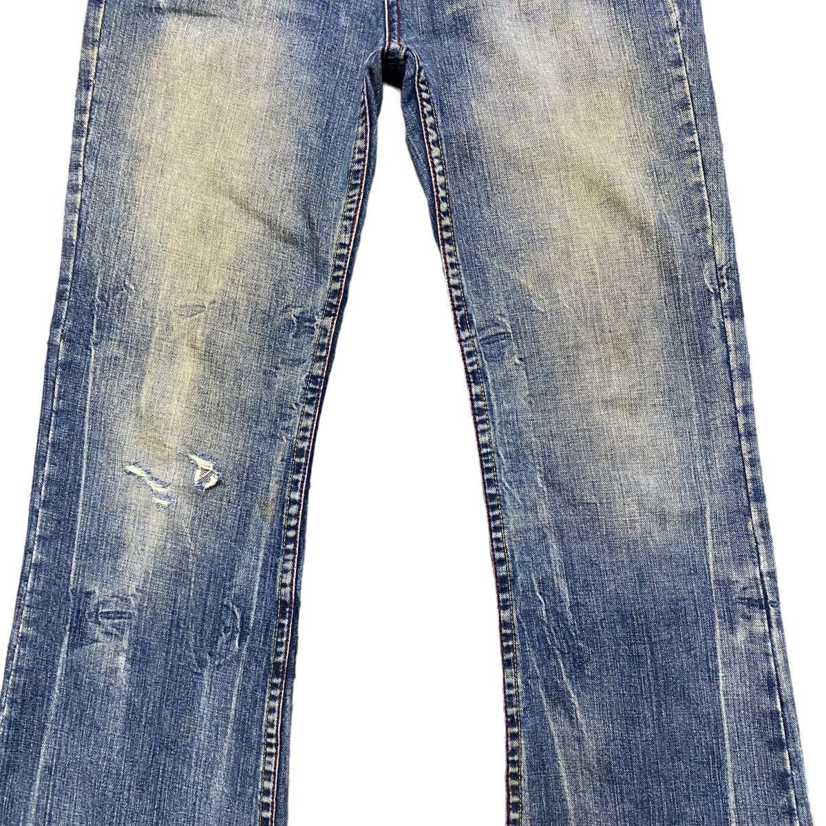 Japanese Brand Ozz-First Pinball Mudwash Denim Flare Jeans Size US 33 - 7 Thumbnail