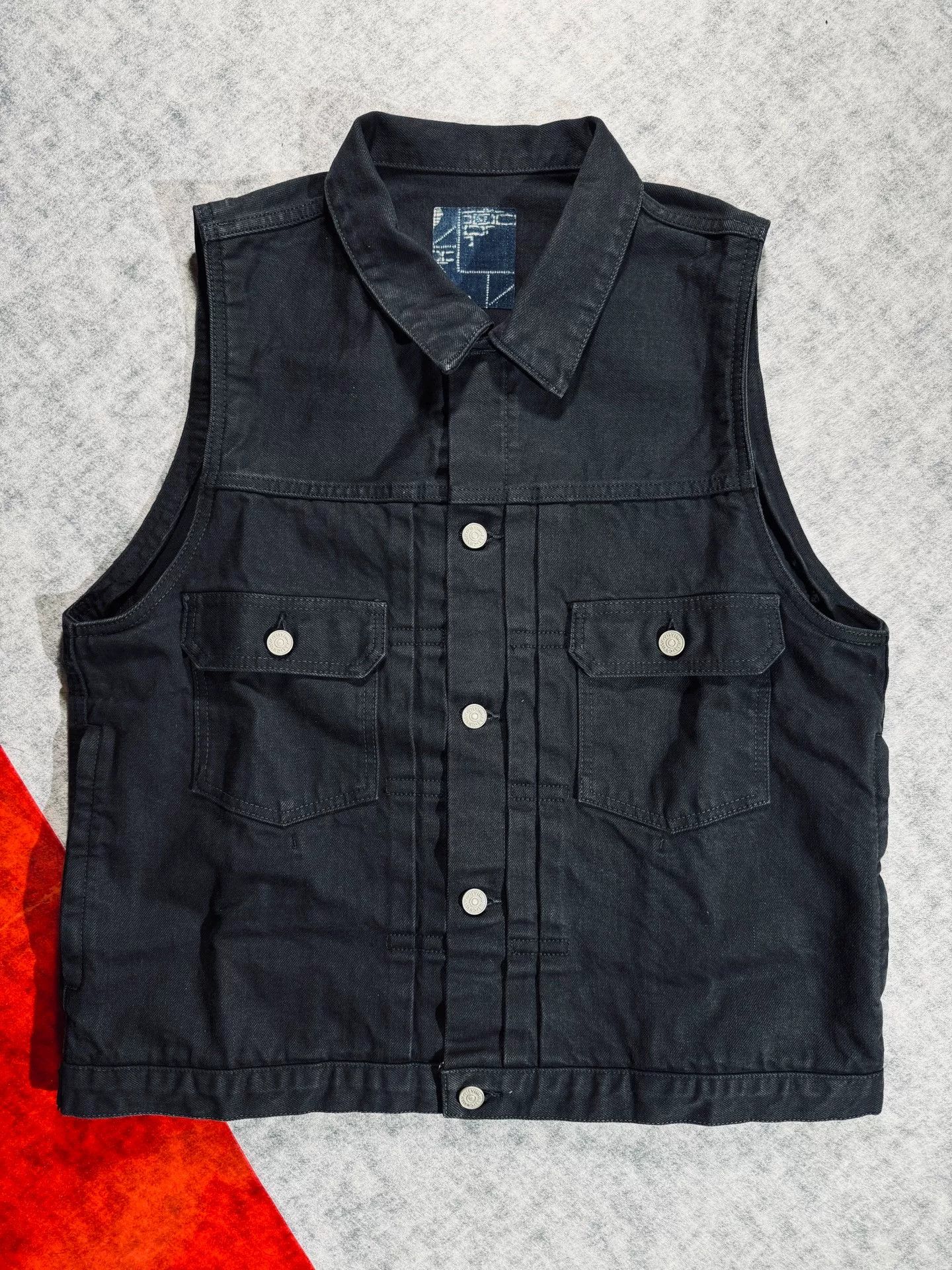 Visvim black denim vest by visvim ict 101 Size US M / EU 48-50 / 2 - 1 Thumbnail