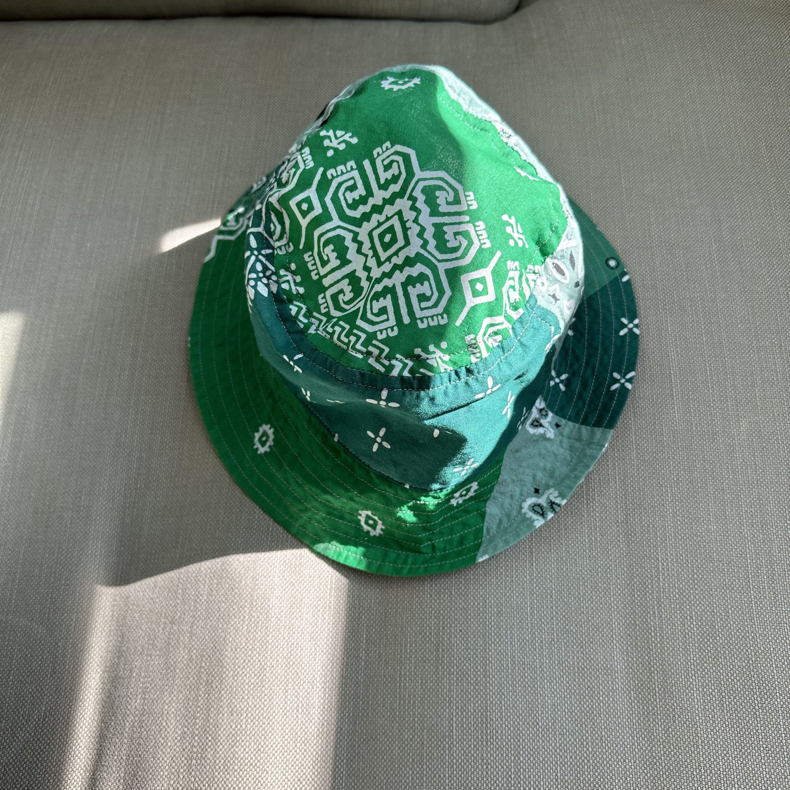 Kapital Kapital Bandana Patchwork Green Bucket Hat (short brim) Size ONE SIZE - 4 Thumbnail