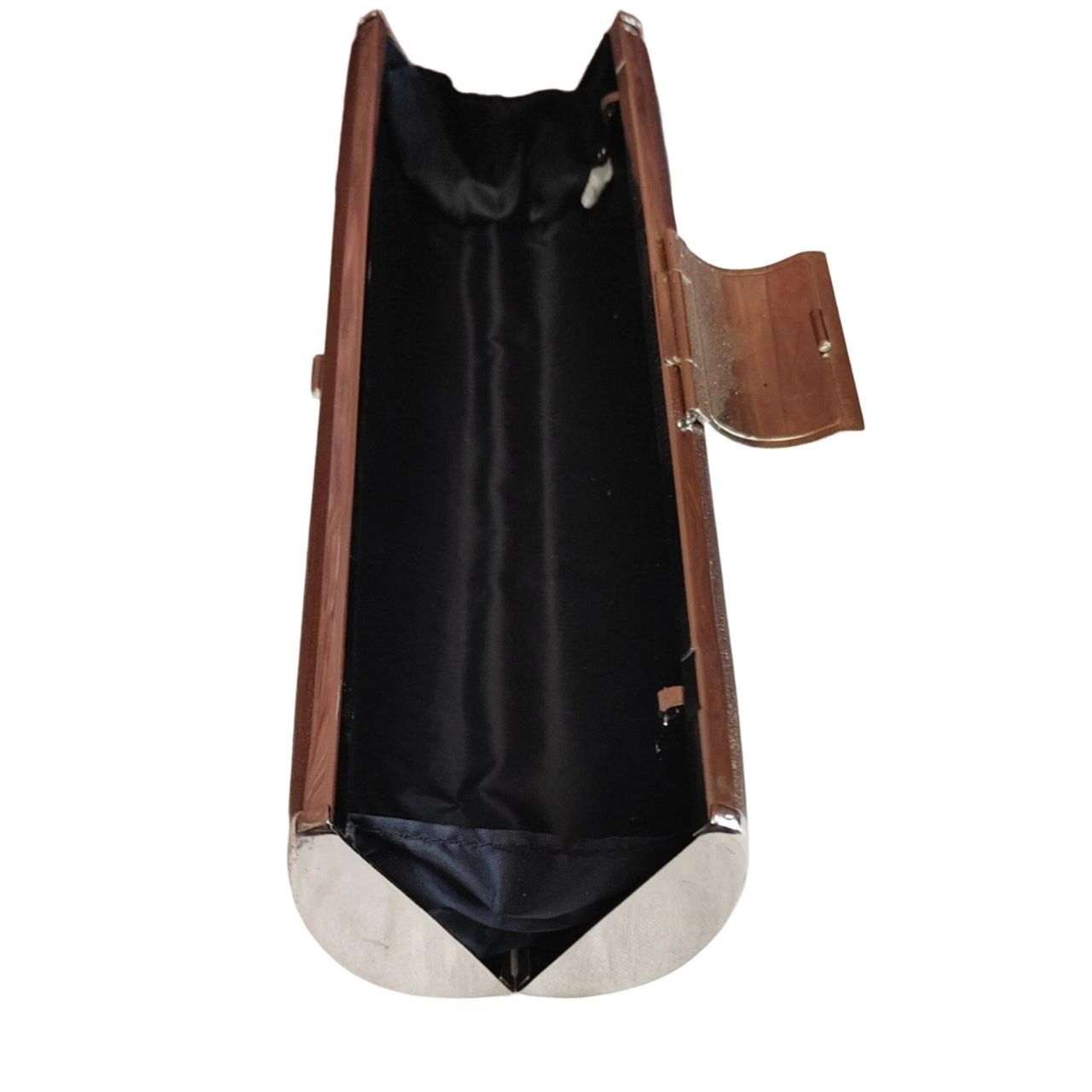 Other Brown Diamond Clasp Embellished Evening Clutch Bag Purse Size ONE SIZE - 3 Thumbnail