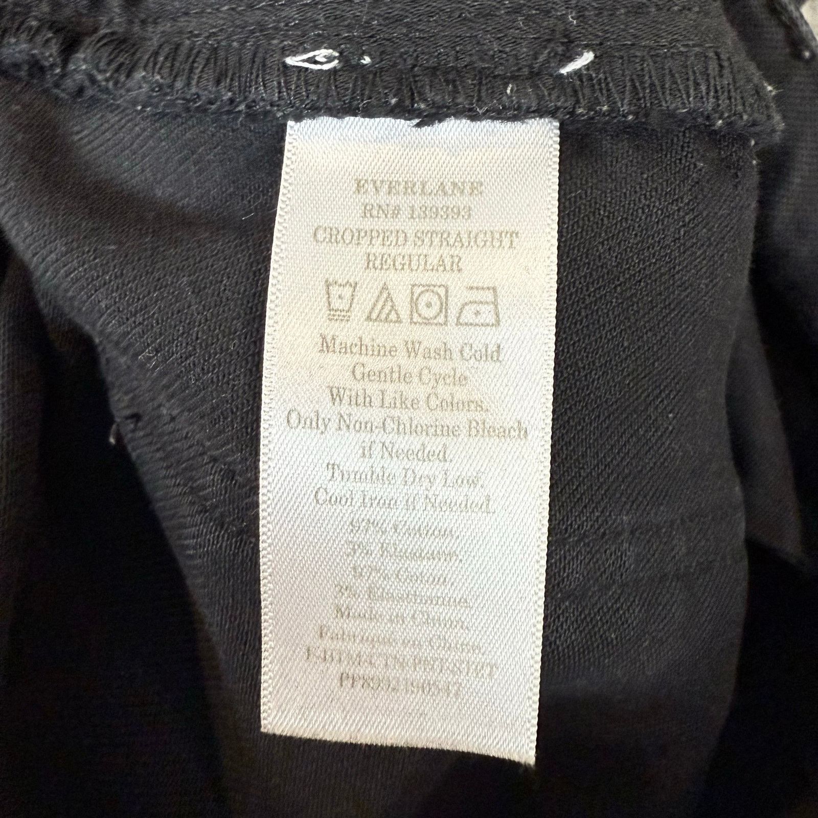 Everlane Everlane Size 2 Black Cropped Straight Regular Jeans Size 26" / US 2 / IT 38 - 6 Thumbnail