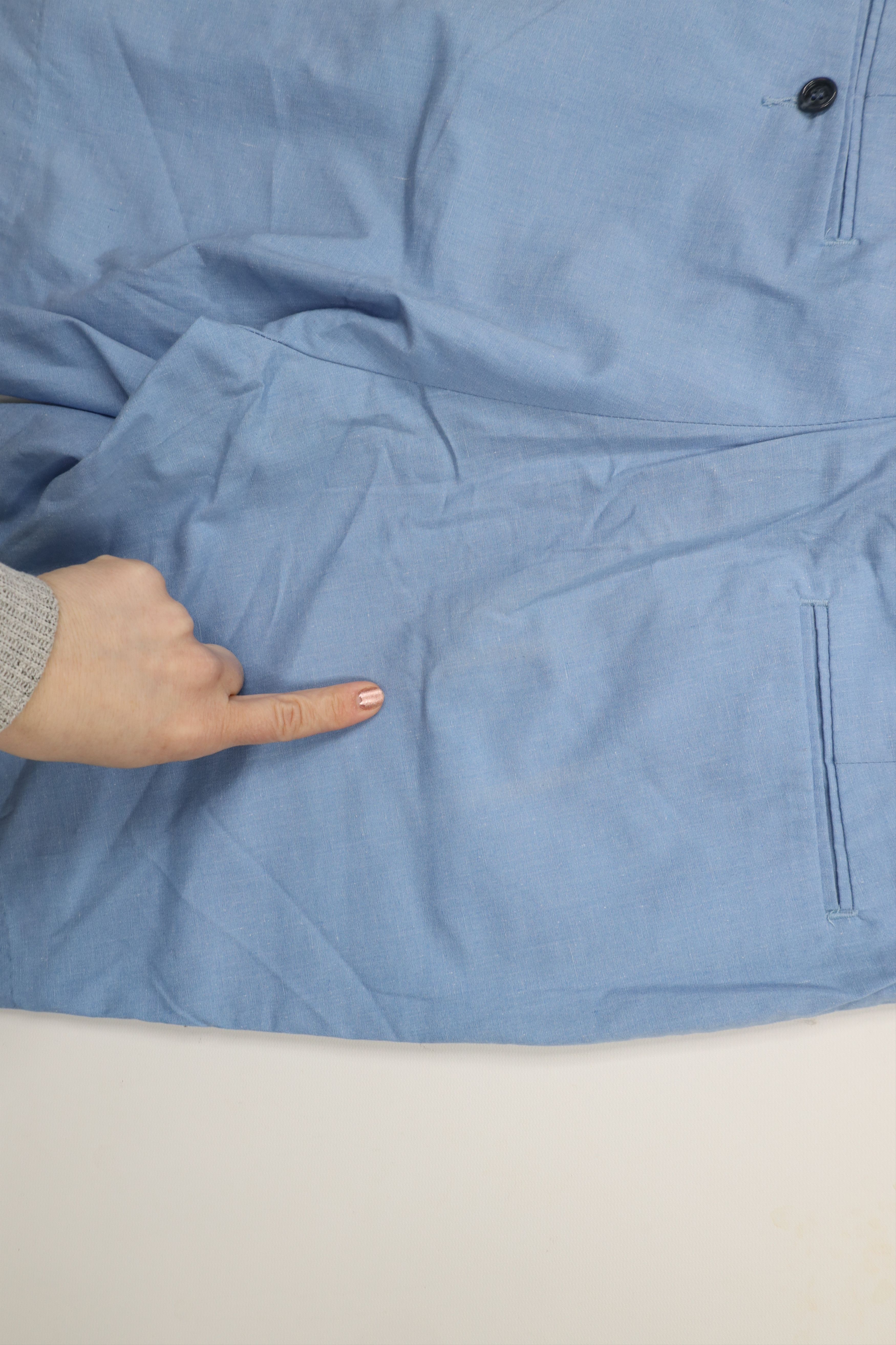 Vintage Vintage 60s 70s Streetwear Above Knee Chino Shorts Blue USA Size US 35 - 13 Thumbnail