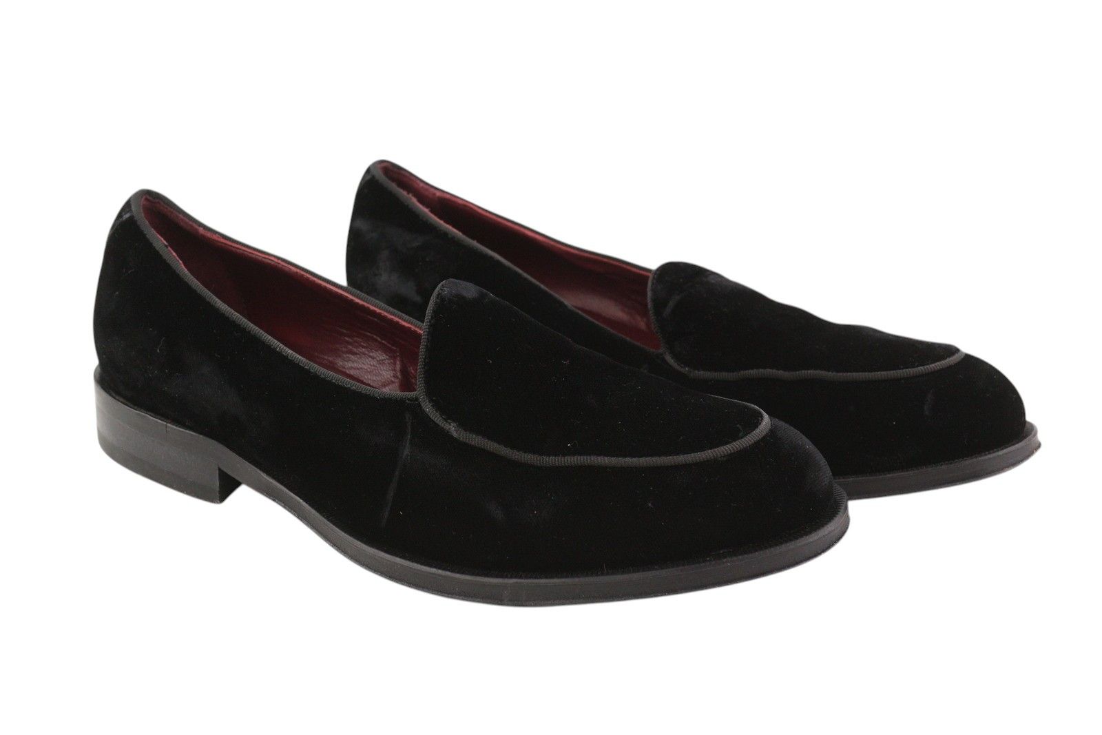 Suitsupply EU39 Black Velour Almond Toe Slip On Shoes 83577 Size US 6 / EU 39 - 1 Thumbnail