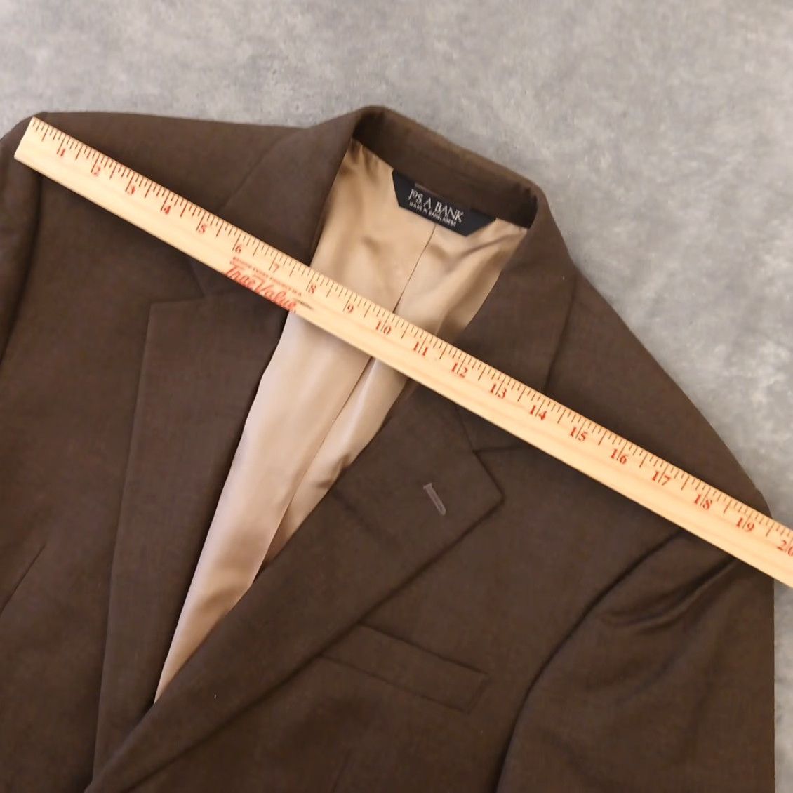 Jos. A. Bank Jos A Bank Blazer Mens 42 Long Brown Wool Two Button Single Vent Notch Lapel 2 Piece Regular Inner Pockets Vintage? No Size 42R - 2 Thumbnail