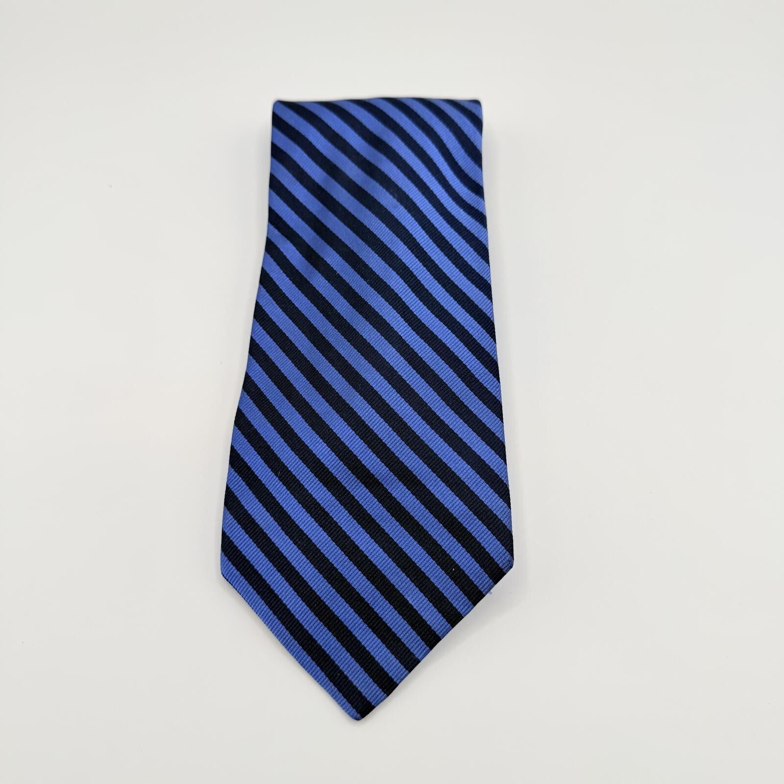 Brooks Brothers Brooks Brothers Tie Men's Silver Blue Stripe Size ONE SIZE - 2 Thumbnail