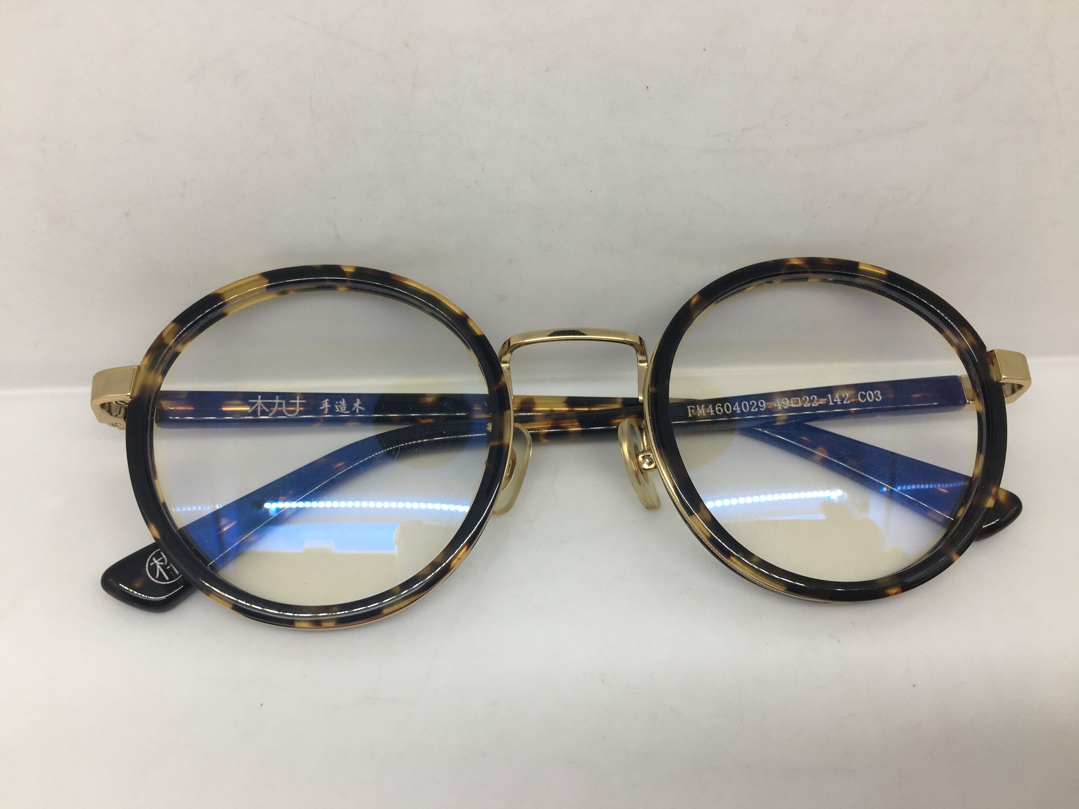 Other Handmade Tortoise Round Eyeglasses Frame Ivy League Size ONE SIZE - 6 Thumbnail