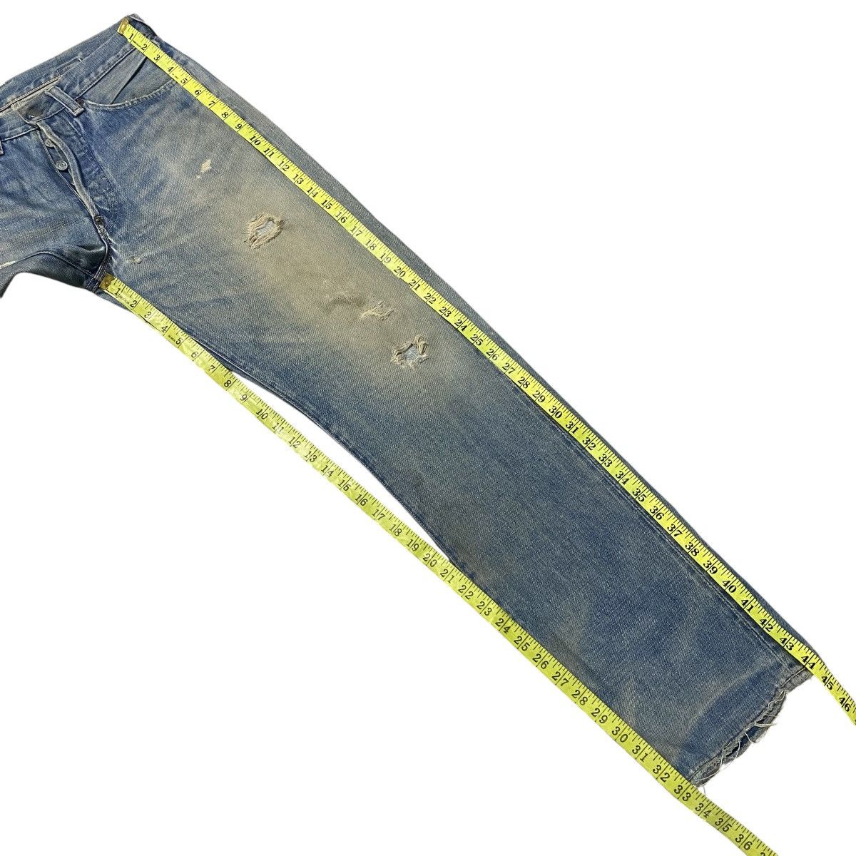 Levi's Vintage Levis 501 Big E Hidden Rivet Denim Selvedge Jeans Size US 30 / EU 46 - 22 Thumbnail