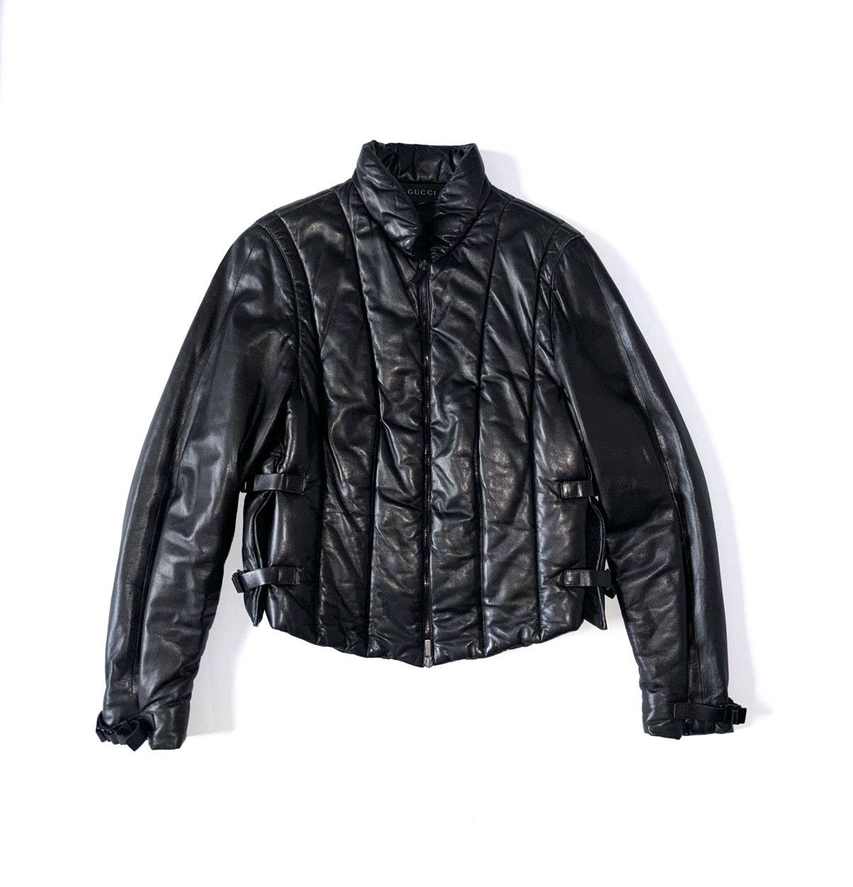 【Gucci】Tom Ford期 Jacket Size48 GUCCI Tom Ford Era Leather Moto Jacket IT 48 US 38 Small