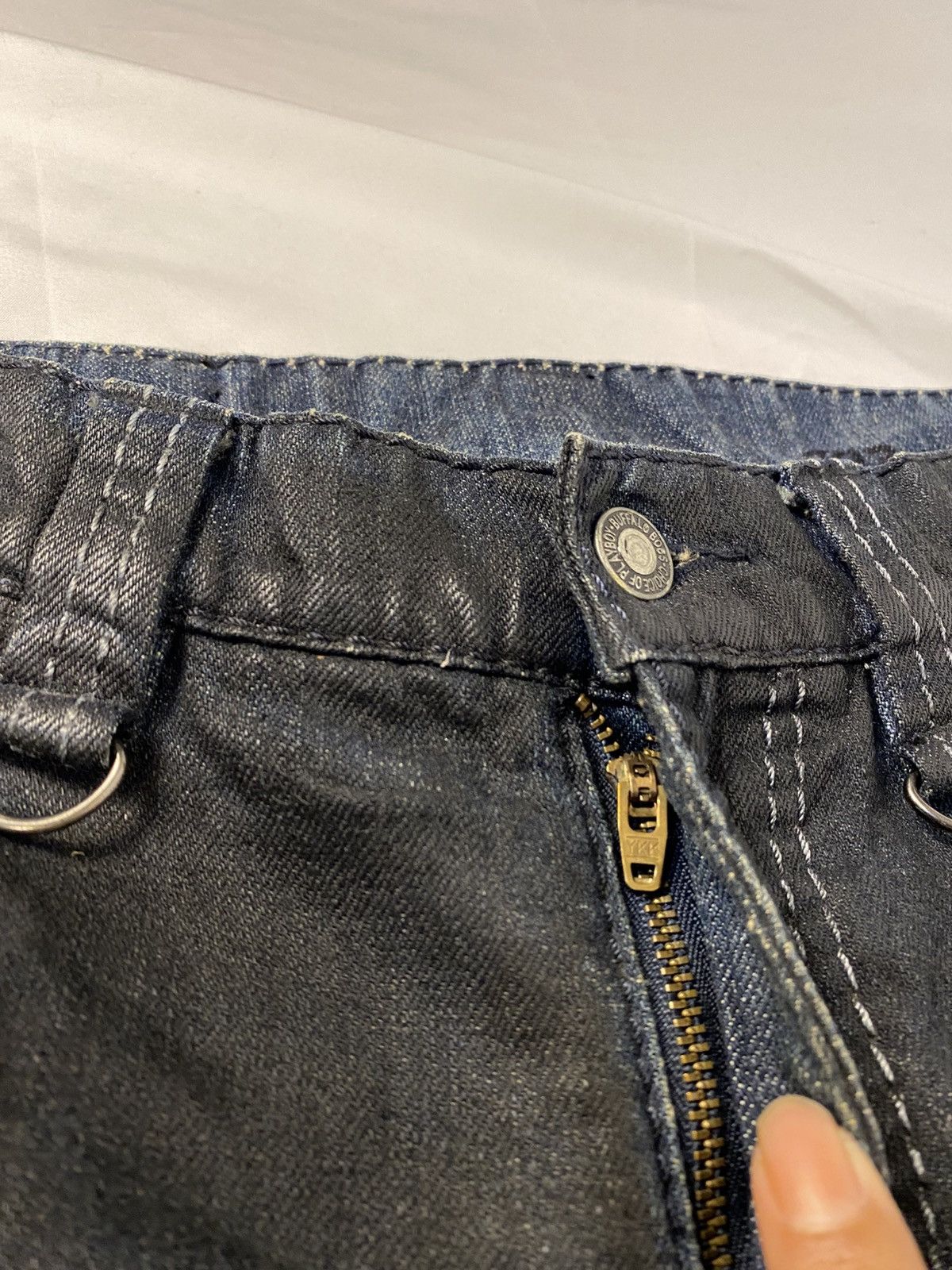 BUFFALO BOBS ✨ Archive Buffalo Bobs Curve Spiral Waxed Flared Punk Denim Size US 30 / EU 46 - 19 Thumbnail