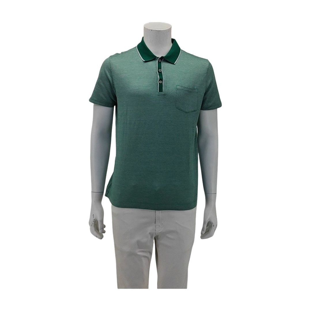 Hugo Boss Hugo Boss Patterned Cotton Polo Shirt Size L Size US L / EU 52-54 / 3 - 1 Thumbnail