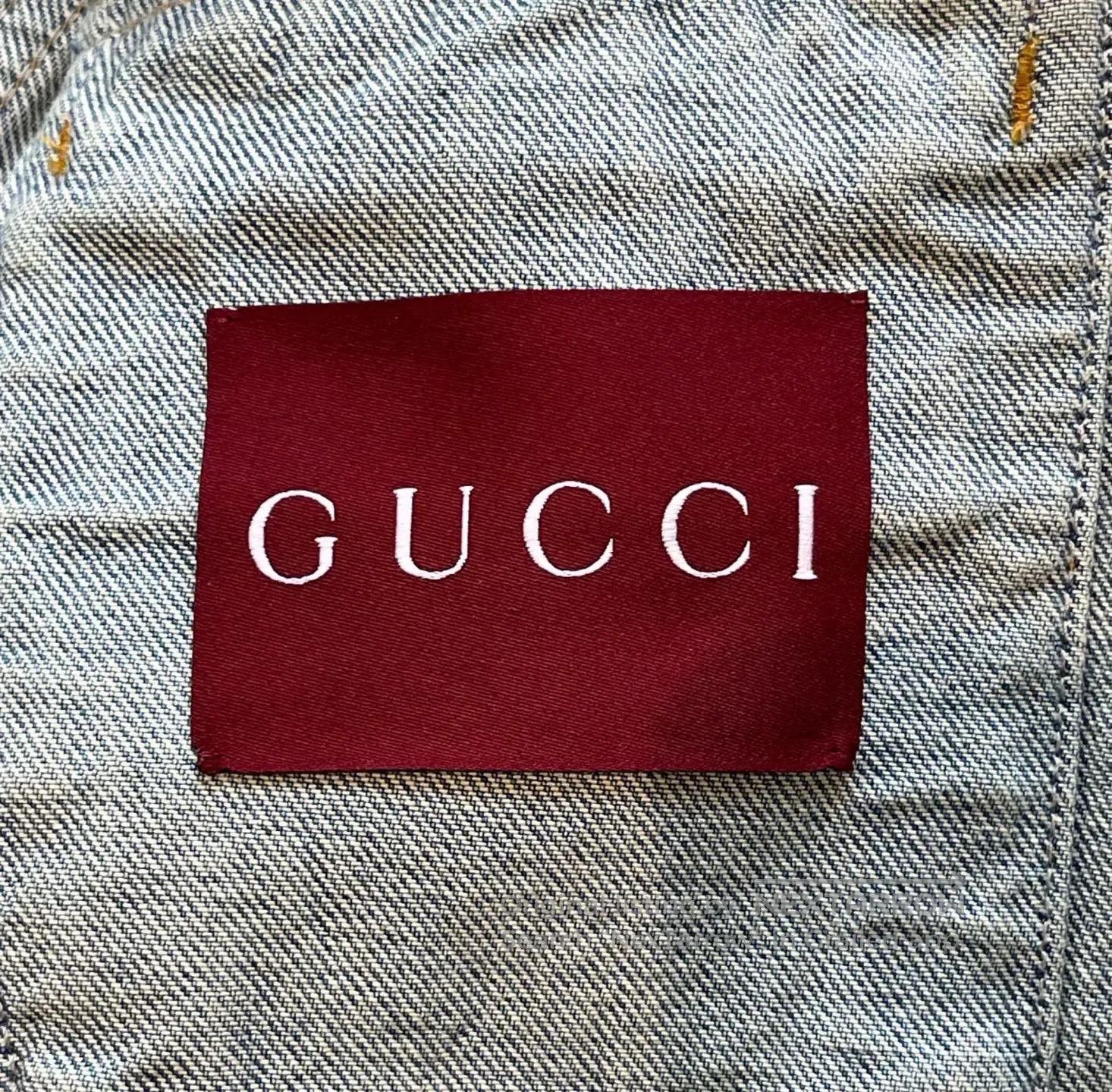 Gucci Gucci Double G Print Denim Jacket. Size US S / EU 44-46 / 1 - 5 Thumbnail