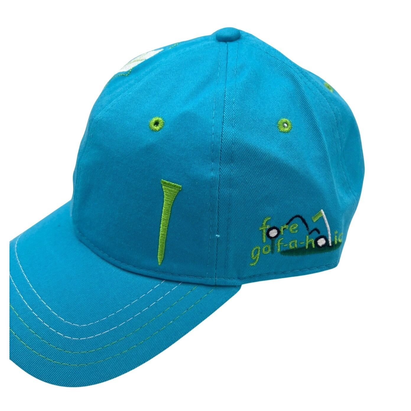 Other Pukka Argyl-Embroidered Golf Cap, Cotton Twill, Turquoise, Size ONE SIZE - 3 Thumbnail