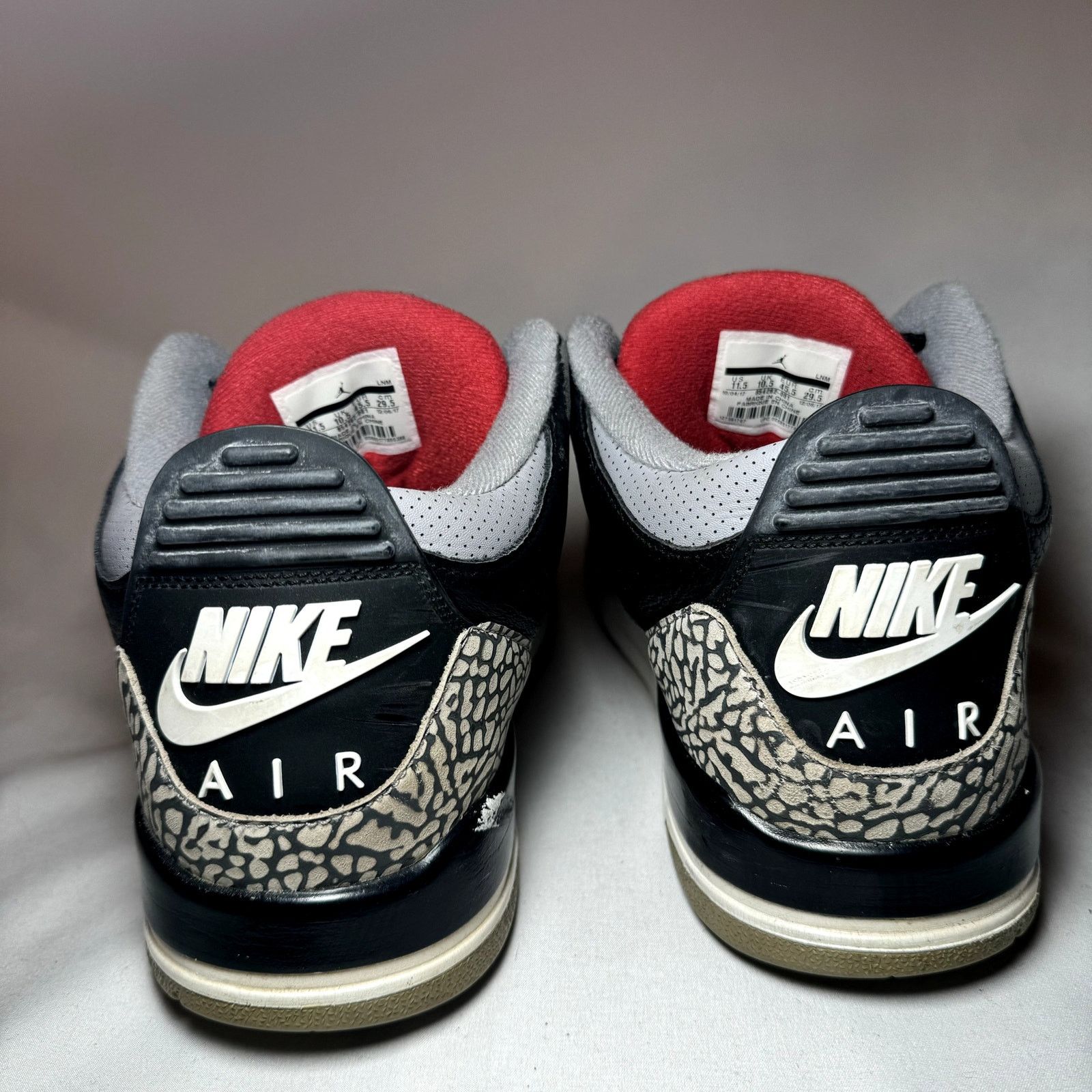 Jordan Brand × Nike Size 11.5 - Nike Air Jordan 3 Retro OG Black Cement 2018 Size US 11.5 / EU 44-45 - 5 Thumbnail