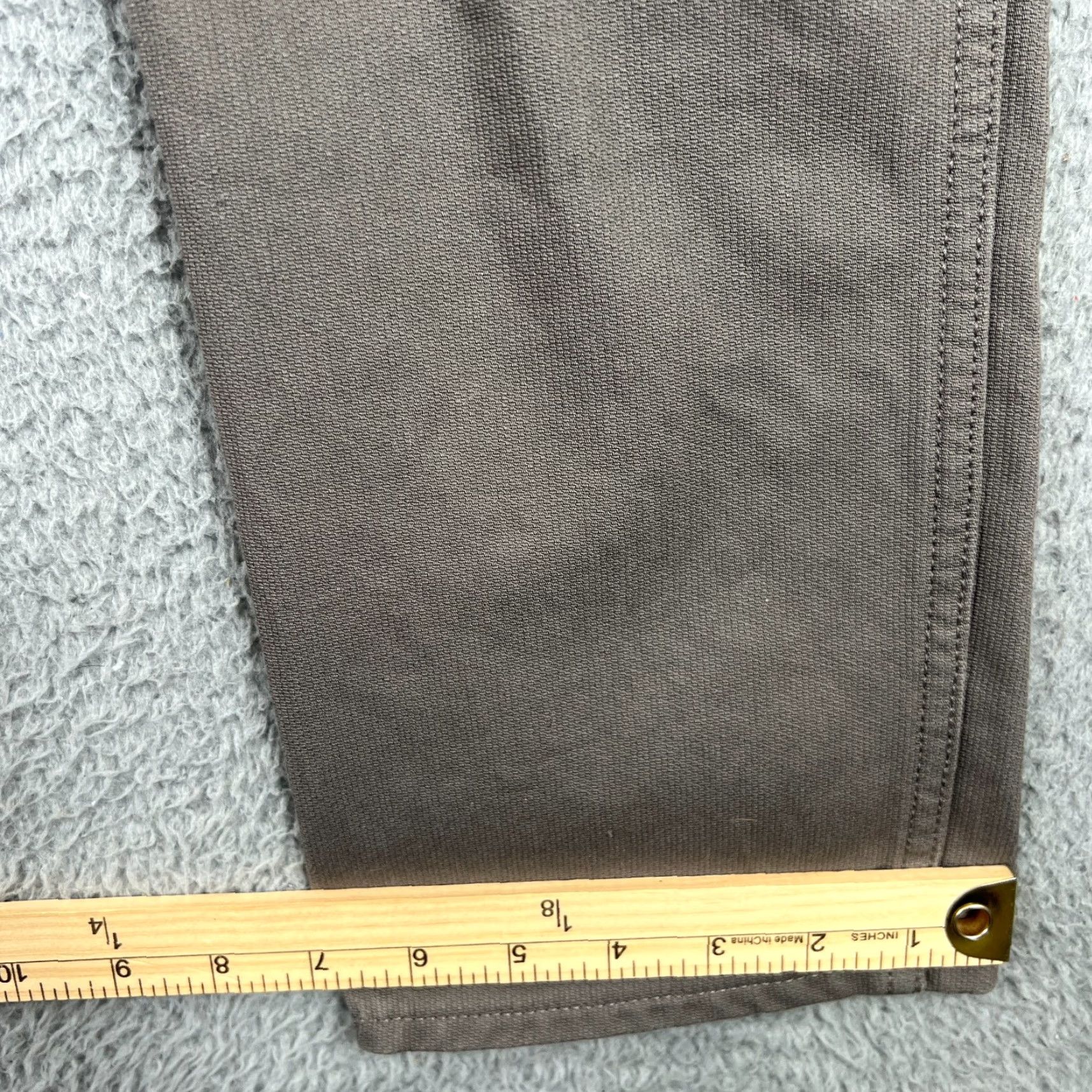 J.Crew VINTAGE J.CREW Men's Chino Pants Casual Cotton Flat Front Straight Leg 32 Waist Gray Size US 31 - 2 Thumbnail