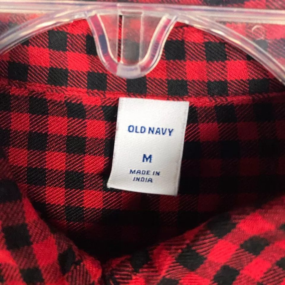 Old Navy Old Navy Button Up Top Women's Long Sleeve Red Black M Size M / US 6-8 / IT 42-44 - 3 Thumbnail