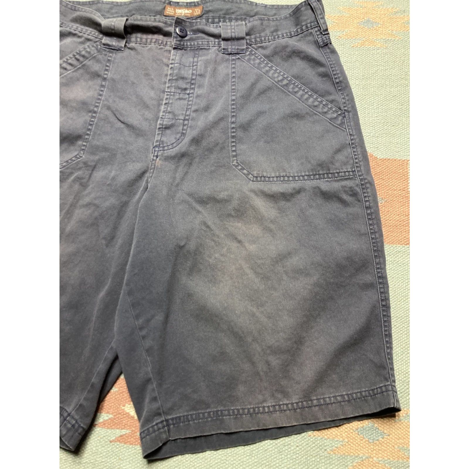Mossimo VINTAGE Mossimo Shorts Cotton Twill Wide Leg Baggy Skater Button Fly Blue 36 Mens Size US 36 / EU 52 - 5 Thumbnail